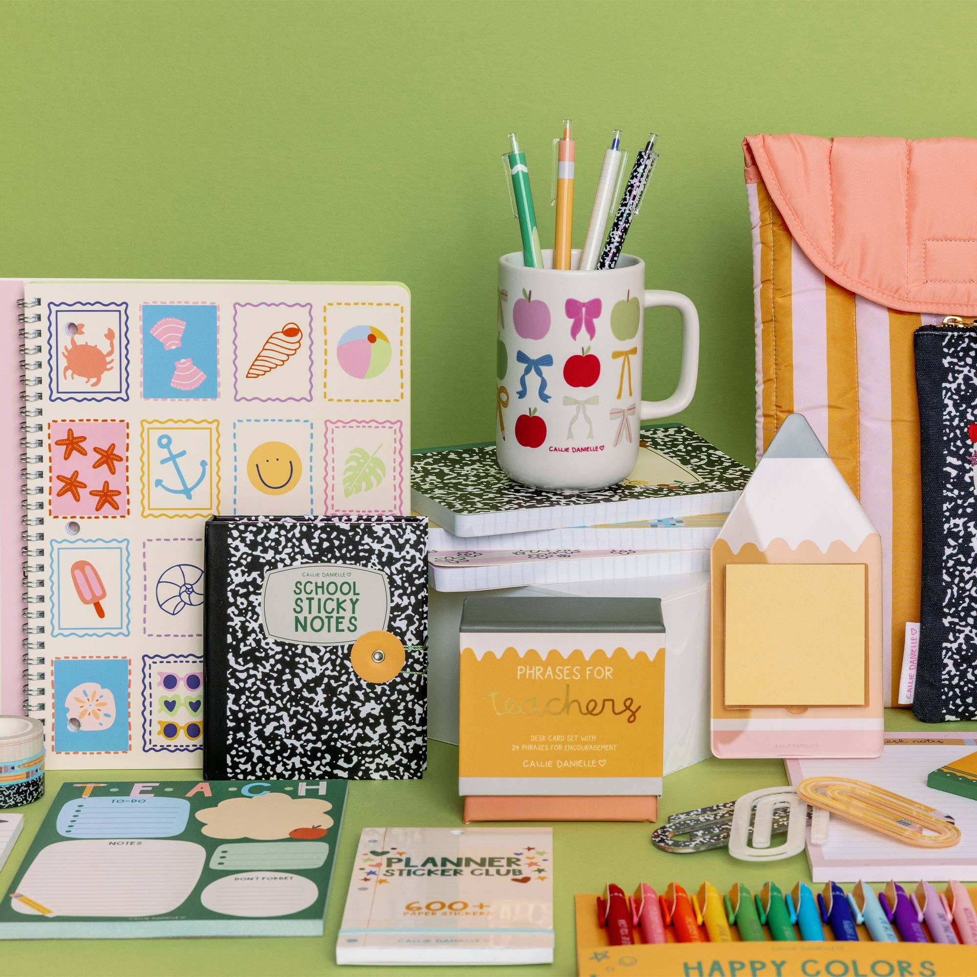 Callie Danielle - Teach School-Themed Daily Planner 6x8 To Do Notepad