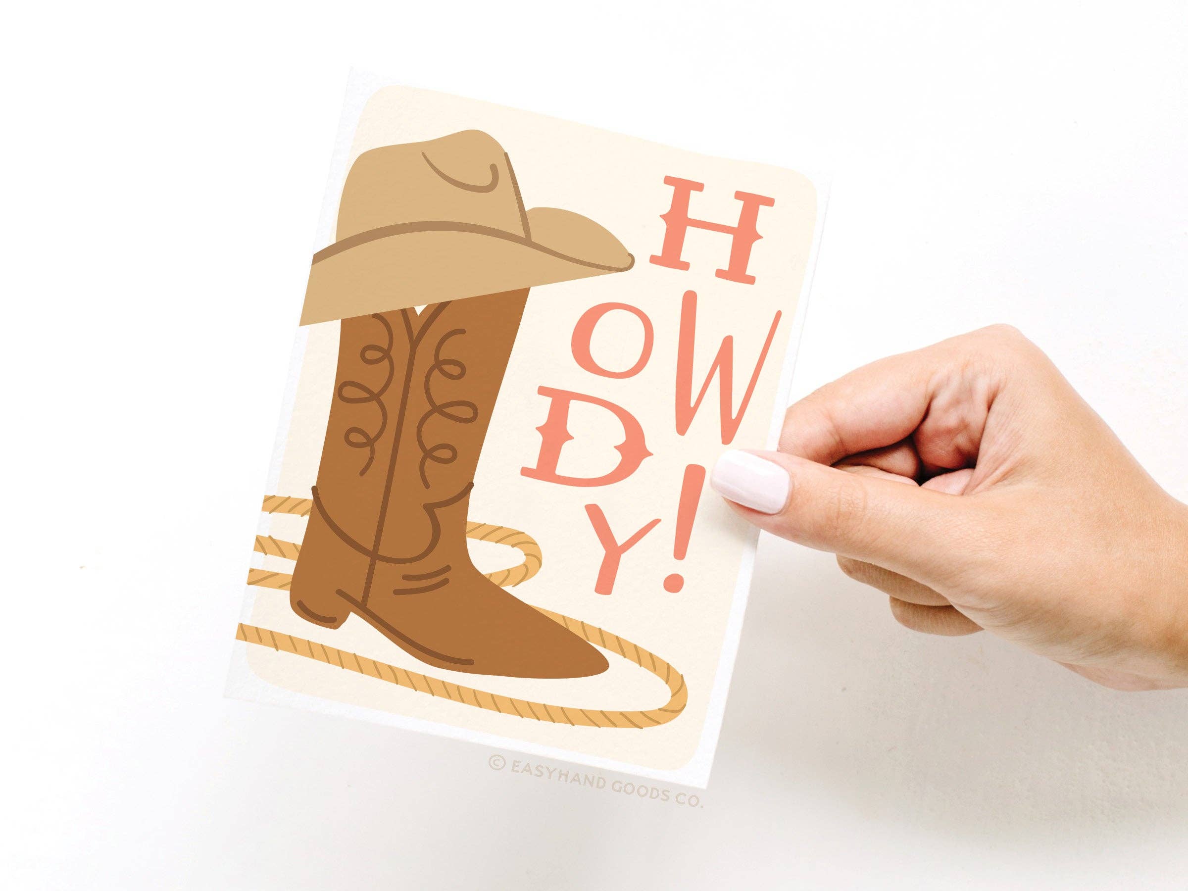 Easyhand Goods Co. - Howdy Cowgirl Boot Greeting Card