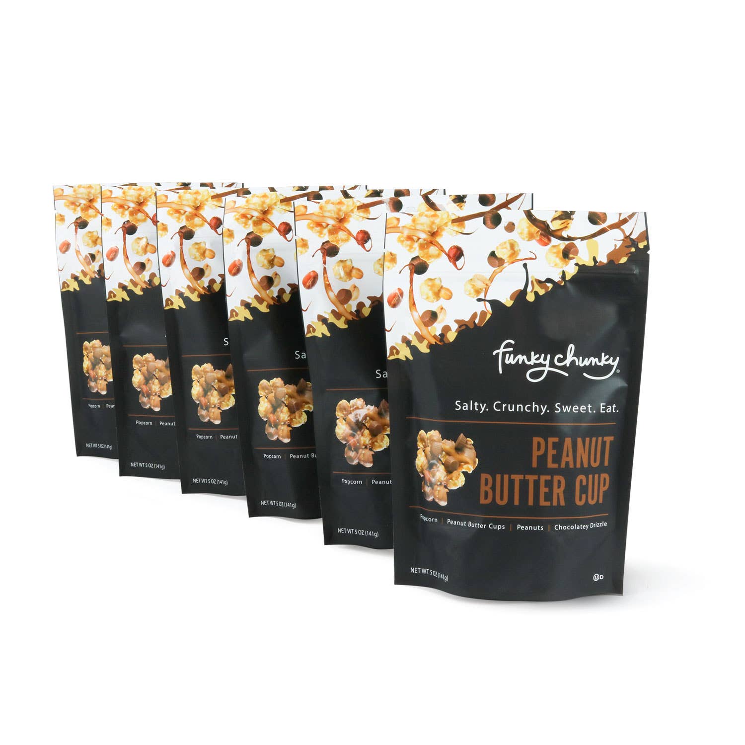 Funky Chunky - Peanut Butter Cup | Caramel Corn Chocolate Popcorn | bags