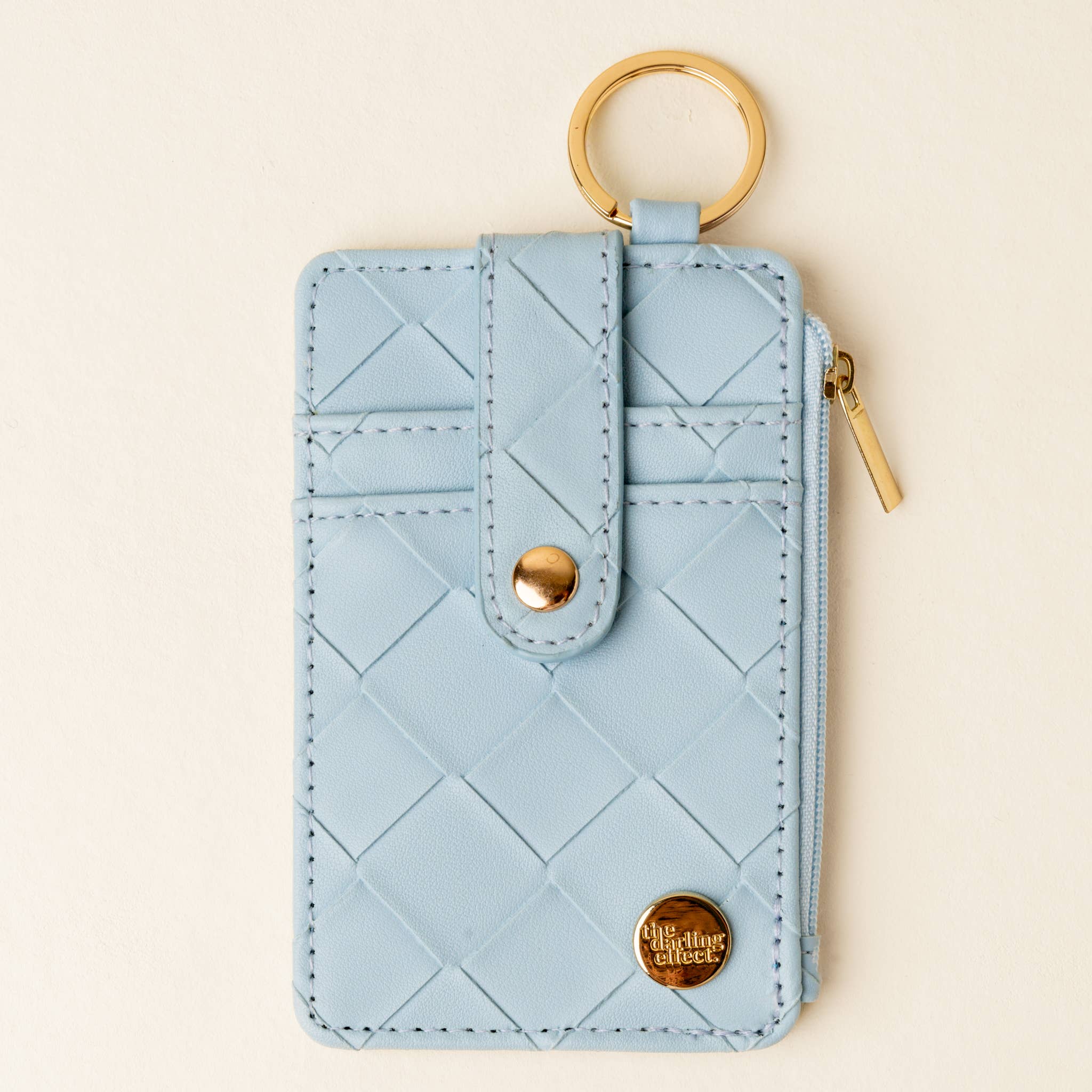 The Darling Effect - Woven Keychain Wallet-Light Blue