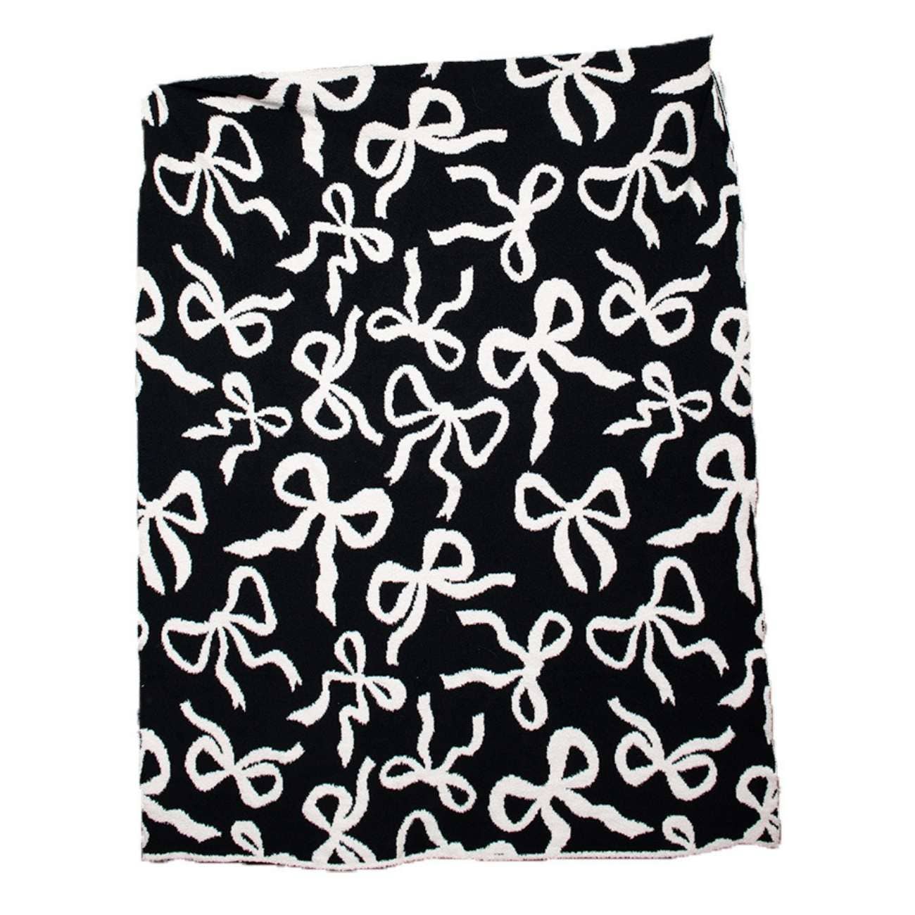 Katydid - Black & White Bows Double Sided Wholesale Blanket