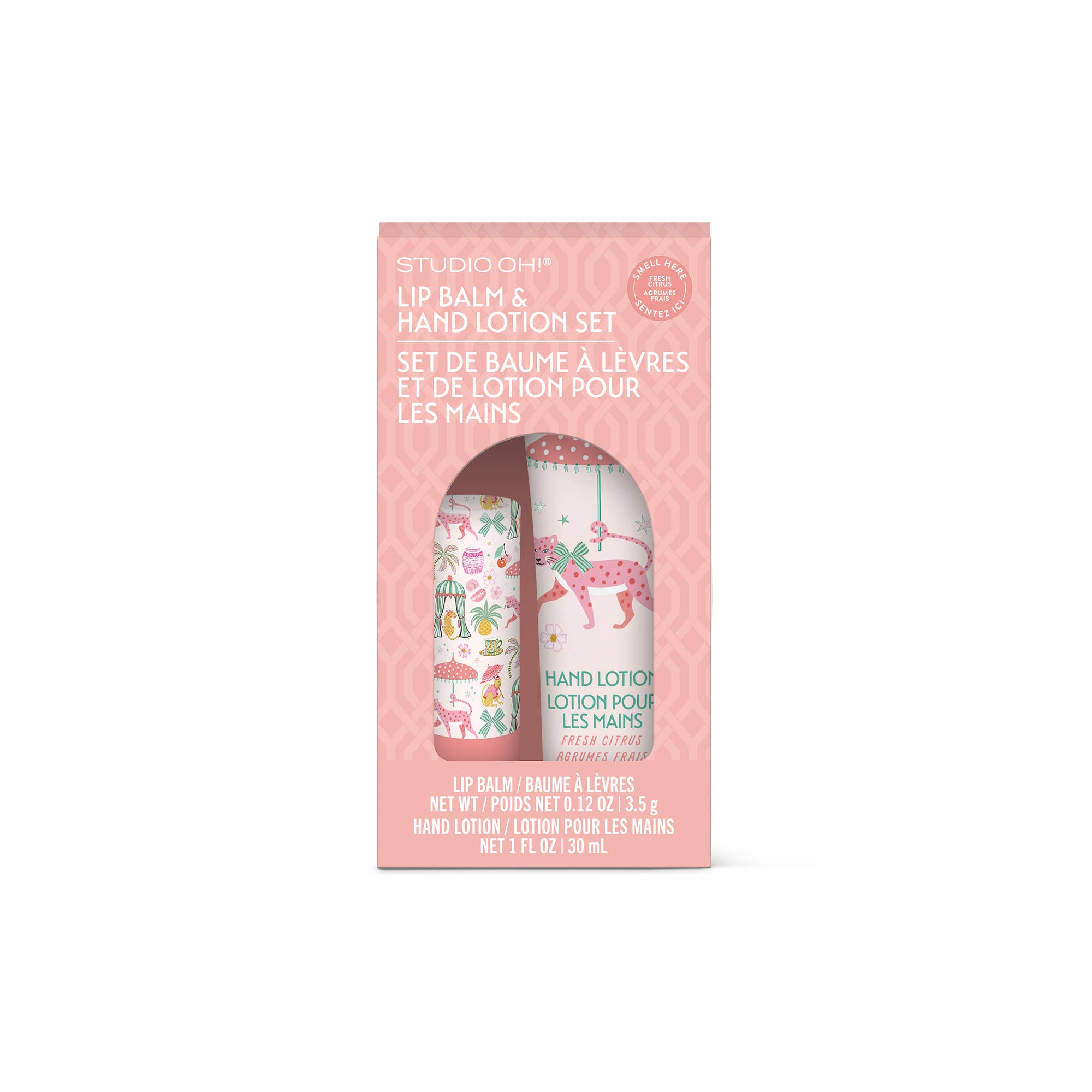 Studio Oh! - Leopard on Parade Lip Balm & Hand Lotion Set