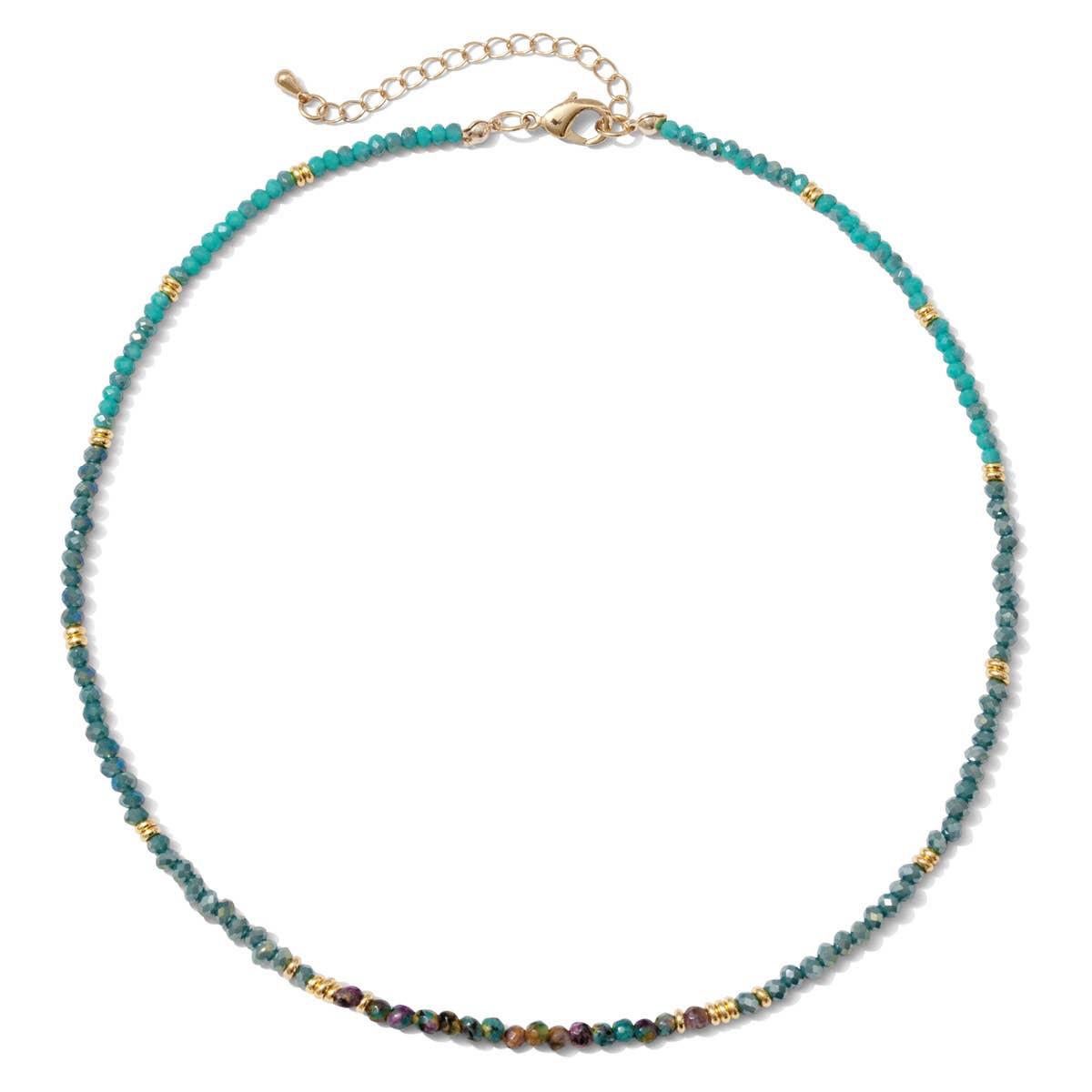 Splendid Iris - SALE - Short Stone Accented Necklace