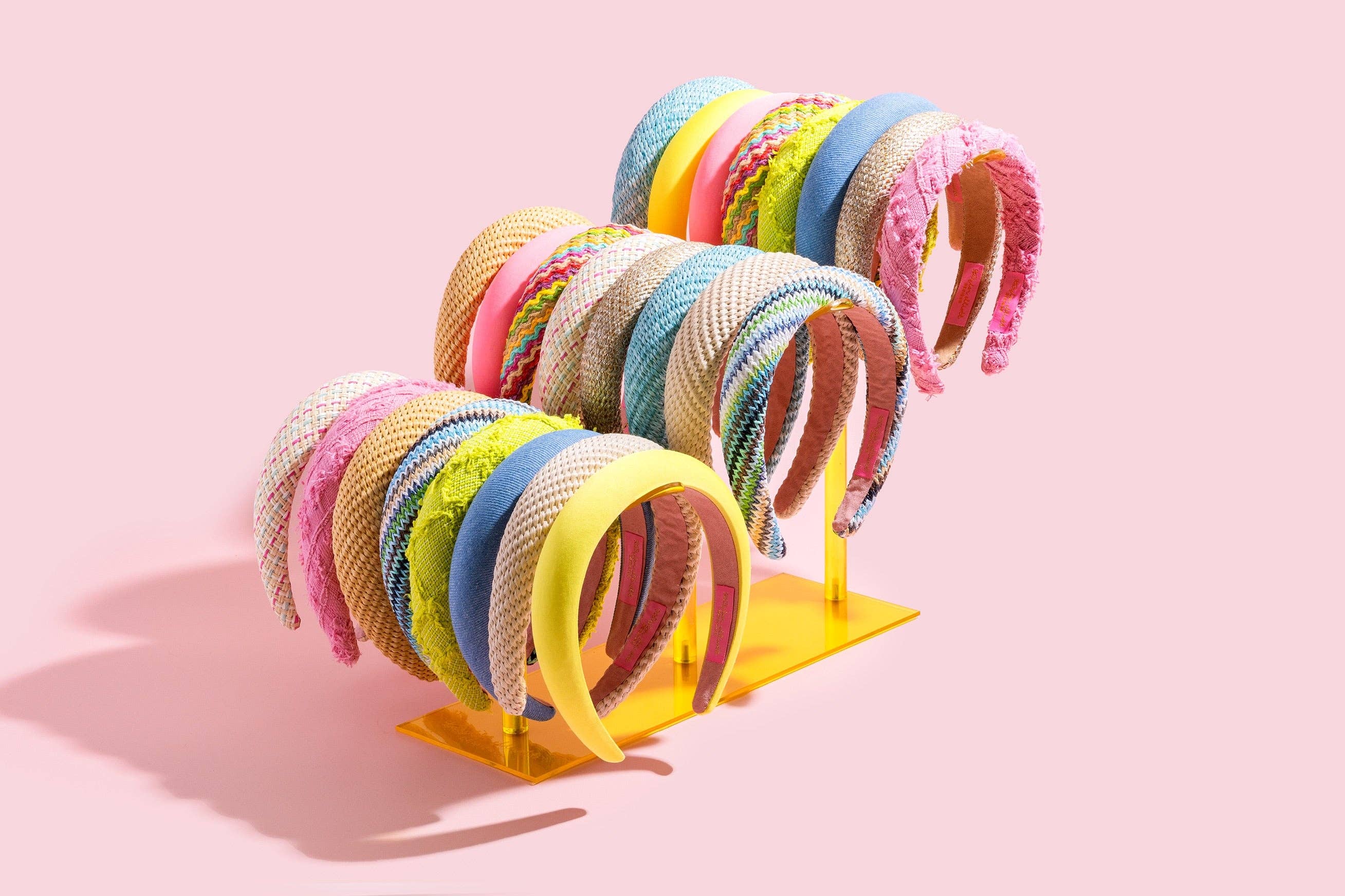 Taylor Elliott Designs - *ON SALE* Padded Headband - Tweed - Pink Plaid - Cher