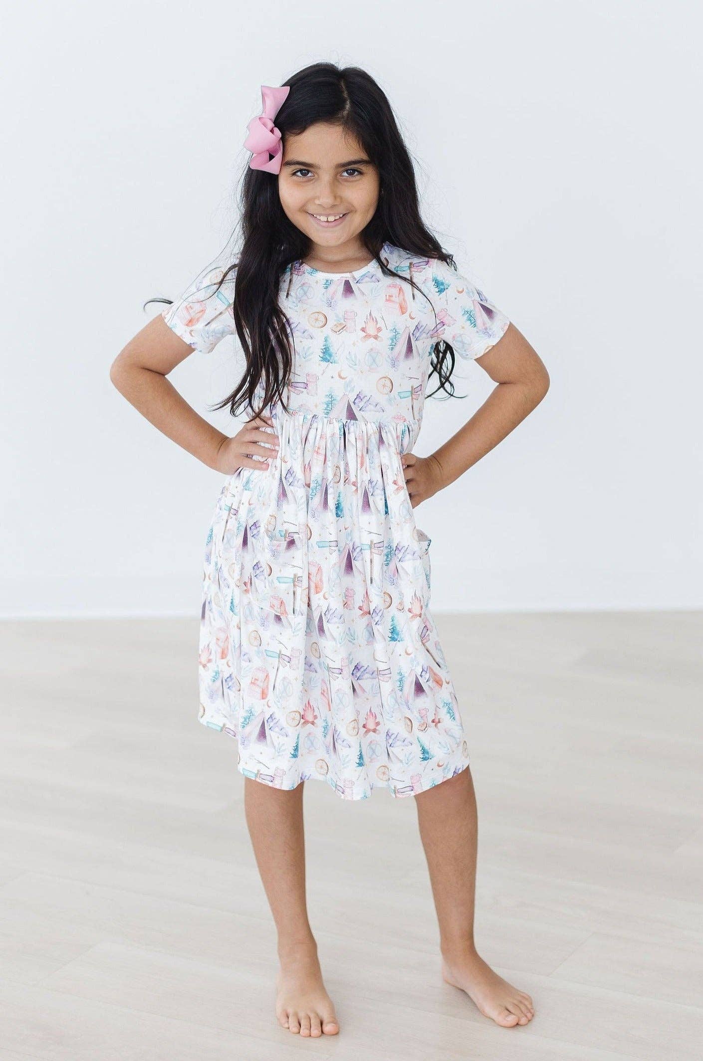 Mila & Rose - Happy Camper S/S Pocket Twirl Dress