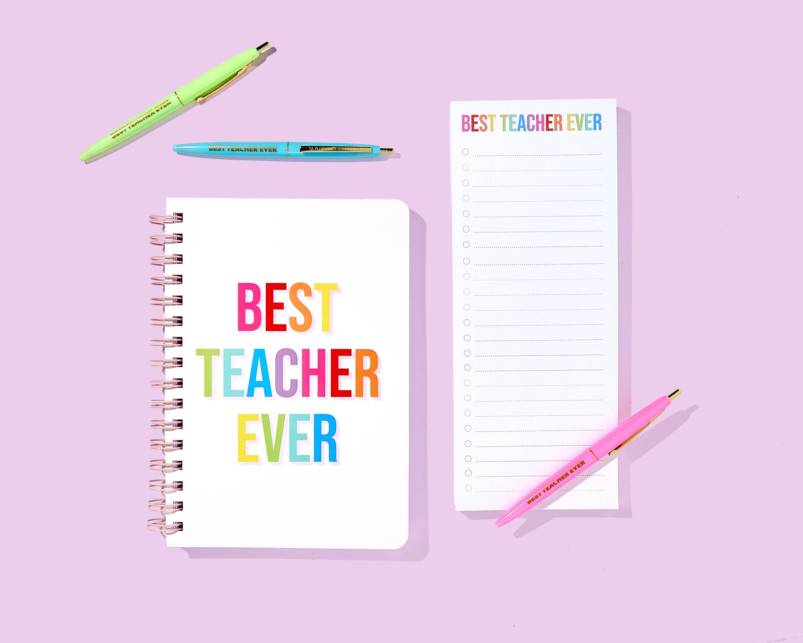 Taylor Elliott Designs - Pen Set - Motivational - "Best Teacher Ever" - 5 Piece Set