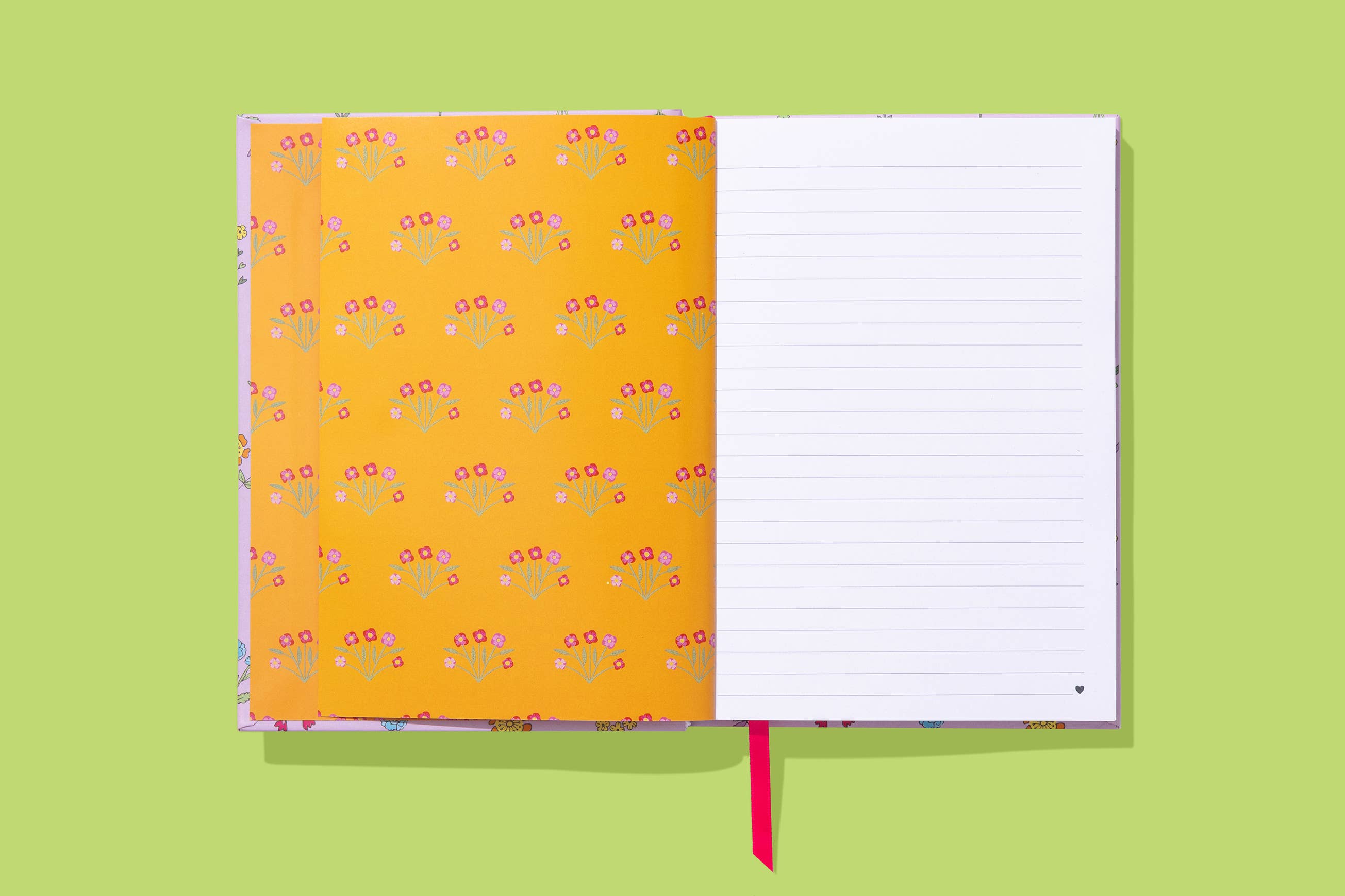 Taylor Elliott Designs - Hardcover Notebook - Pink w/ Wildflowers