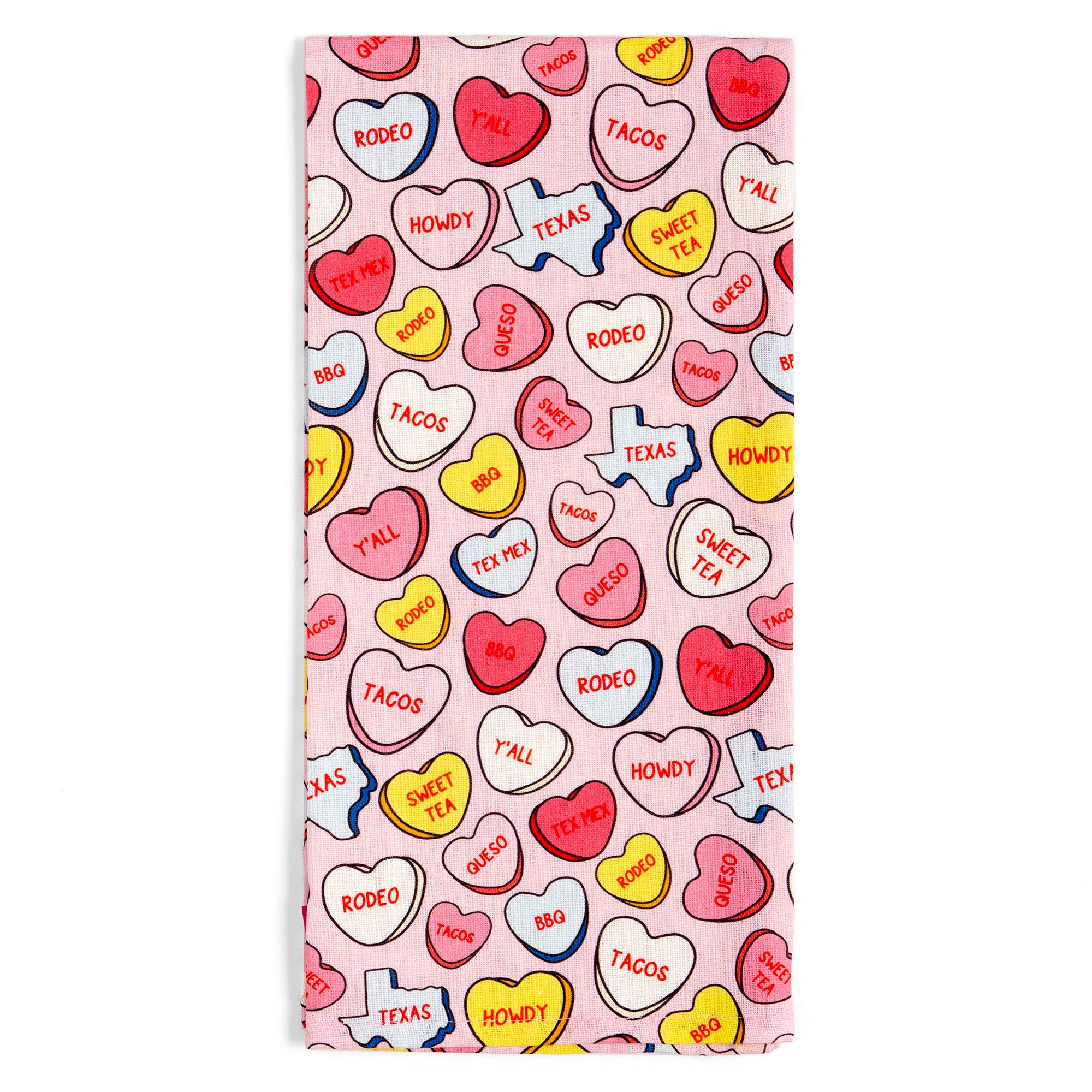 Callie Danielle - Texas Western Conversation Hearts Tea Towel