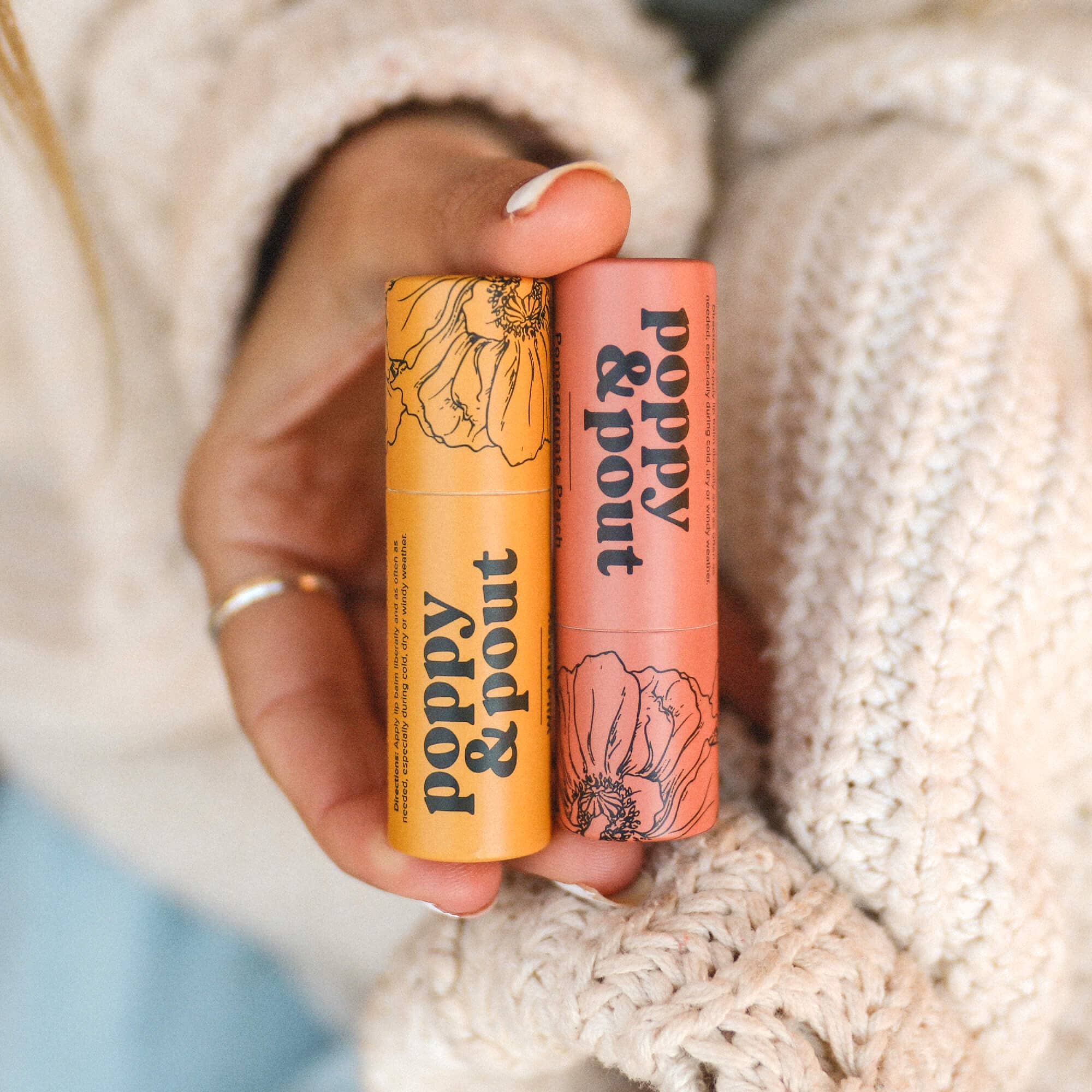 Poppy & Pout - Lip Balm, Pomegranate Peach