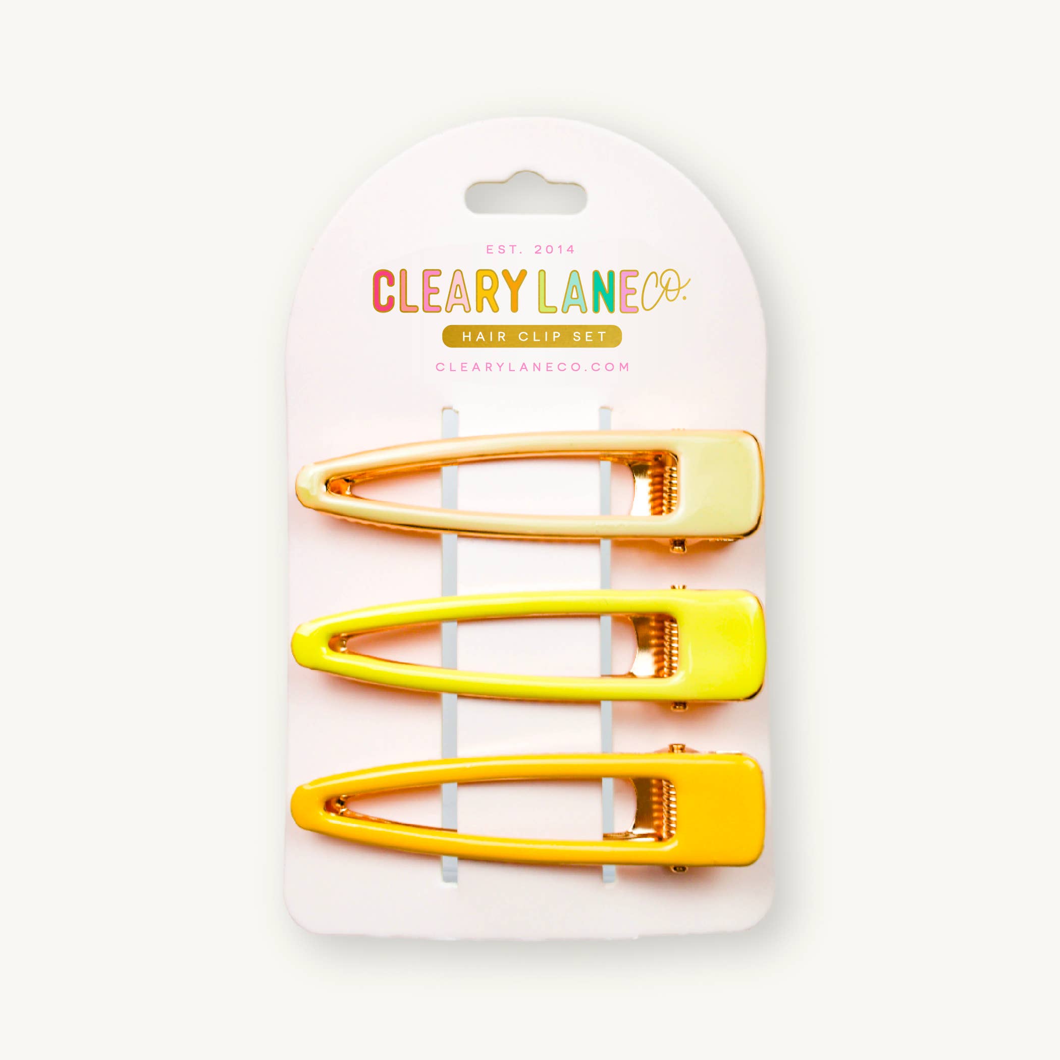 Cleary Lane - Hair Clip Set | Yellow