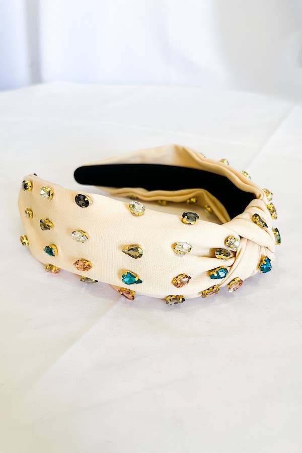 Nash Grey - Ivy Cream Rhinestone Headband
