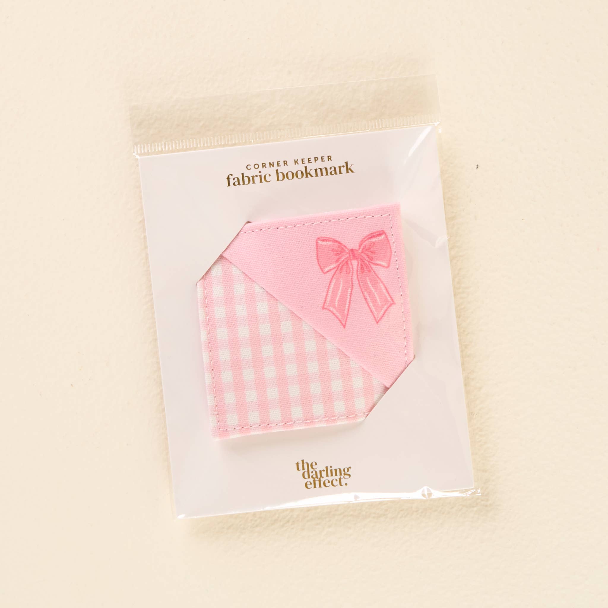 The Darling Effect - Corner Keeper Fabric Bookmark-Bow Pink