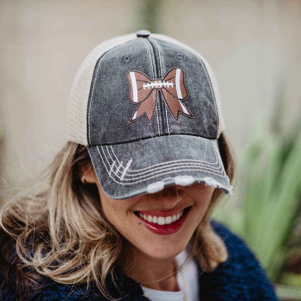 Katydid - Football Bow Coquette Patch Trucker Hat