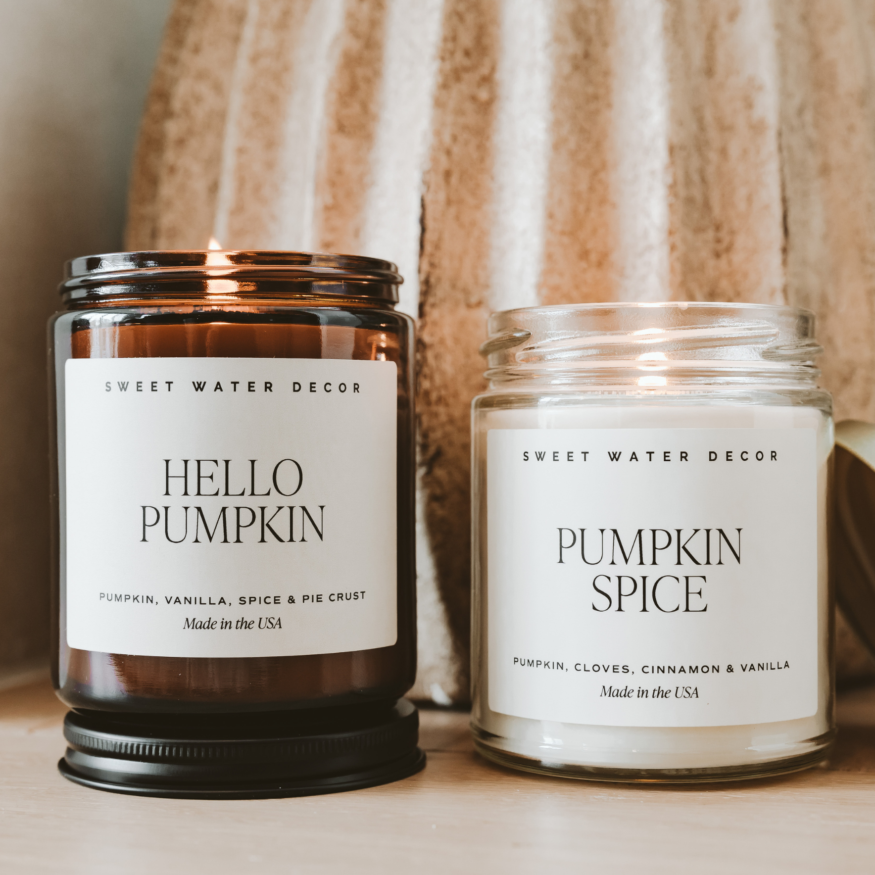 Sweet Water Decor - Pumpkin Spice 9 oz Soy Candle - Fall Decor and Gifts