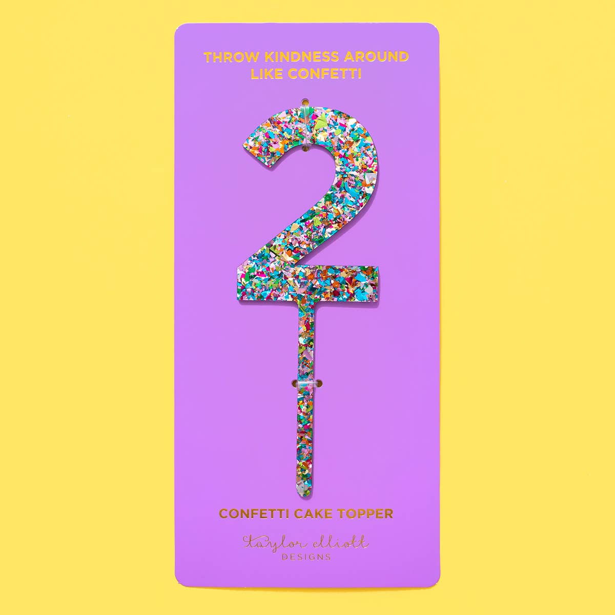 Taylor Elliott Designs - *ON SALE* Cake Toppers - Num 0 - 9 - Colorful Confetti -Each