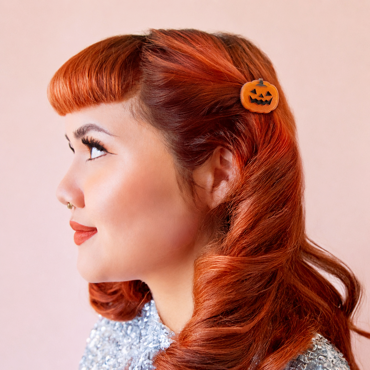 Sunshine Studios - Hey Pumpkin! Mini Pumpkin Hair Clip | Halloween