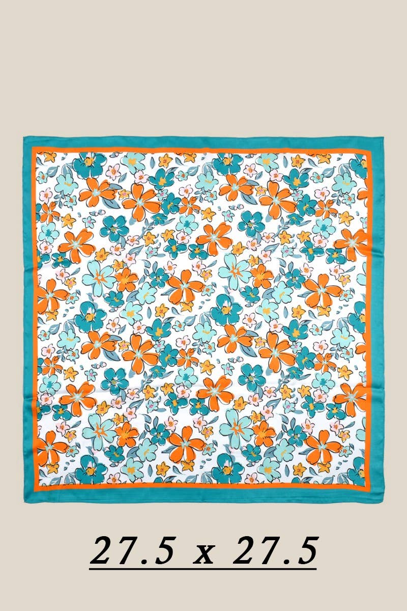 Anarchy Street - Multi Flower Print Bandana Scarf