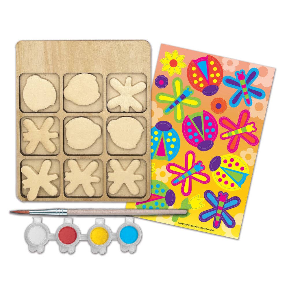 Masterpieces Puzzles - Tic Tac Toe - Wood Craft & Paint Kit