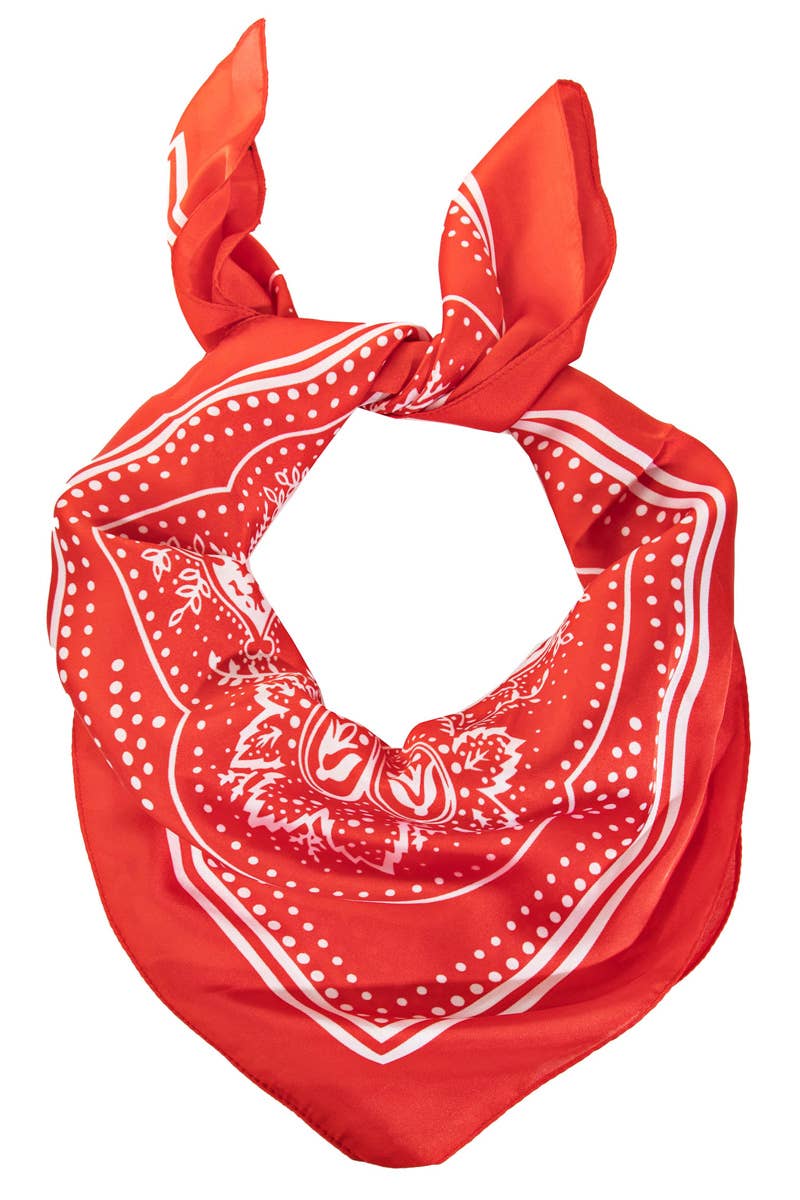 Anarchy Street - Light Paisley Design Square Bandana Scarf