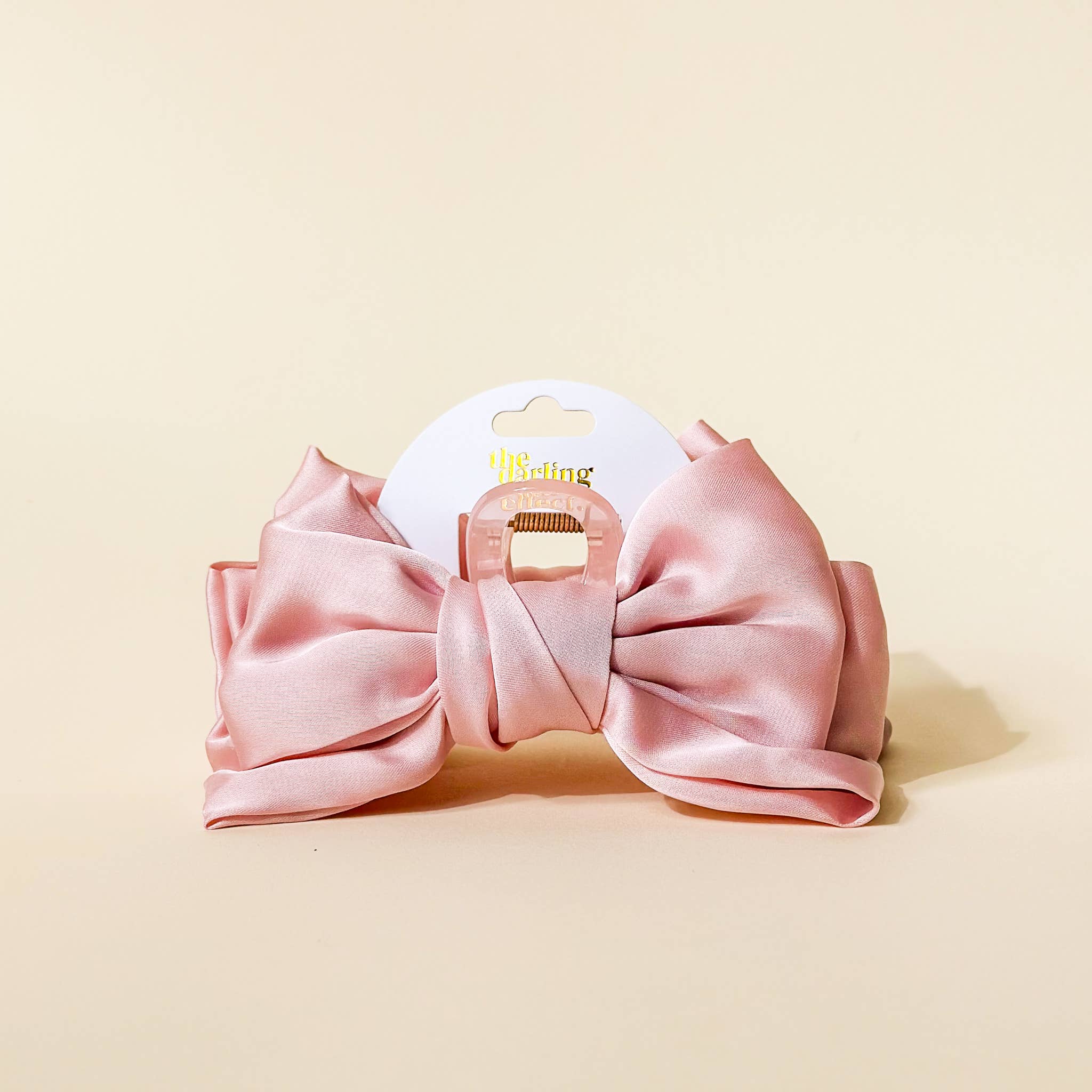 The Darling Effect - Satin Bow Claw Clip- Blush