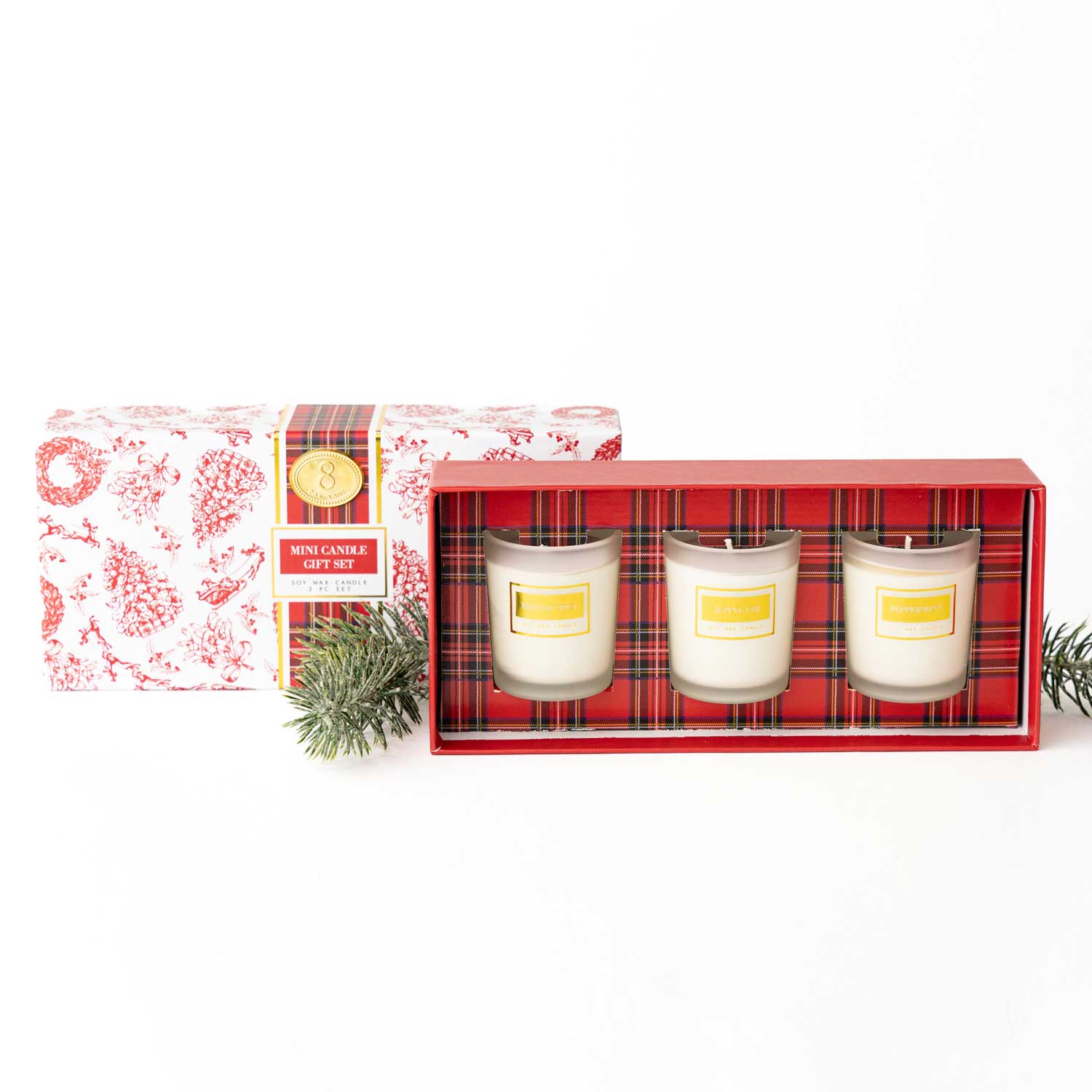 8 Oak Lane - Festive Spice 3-Piece Soy Wax Candle Gift Set