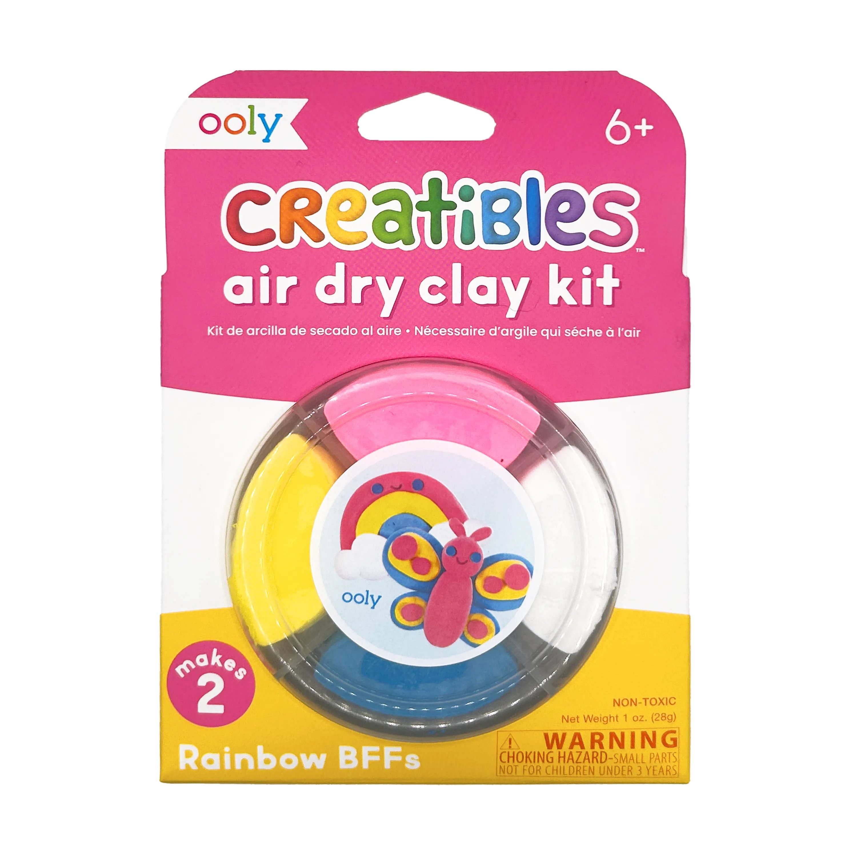 OOLY - Creatibles D.I.Y. Air-Dry Clay Kit: Rainbow BFFs (Set of 4)