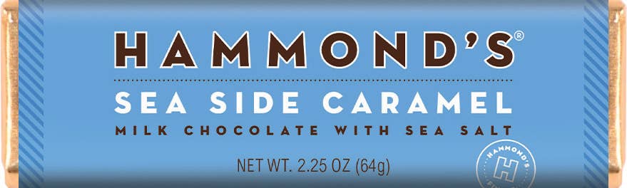 Hammond's Candies - Natural Sea Side Caramel Milk Chocolate Candy Bar  2.25oz