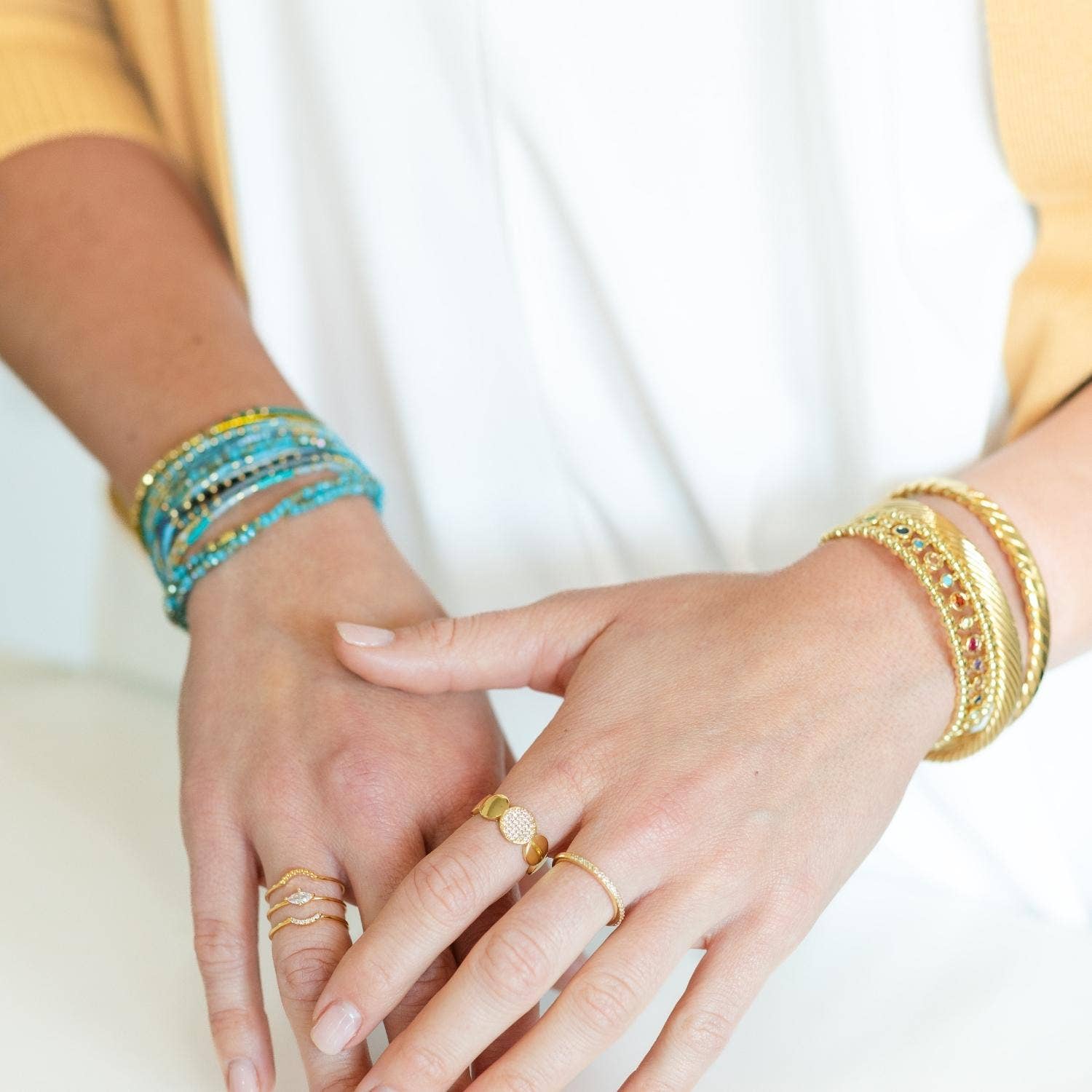 Splendid Iris - SALE - Stand Out Pave Circle Ring