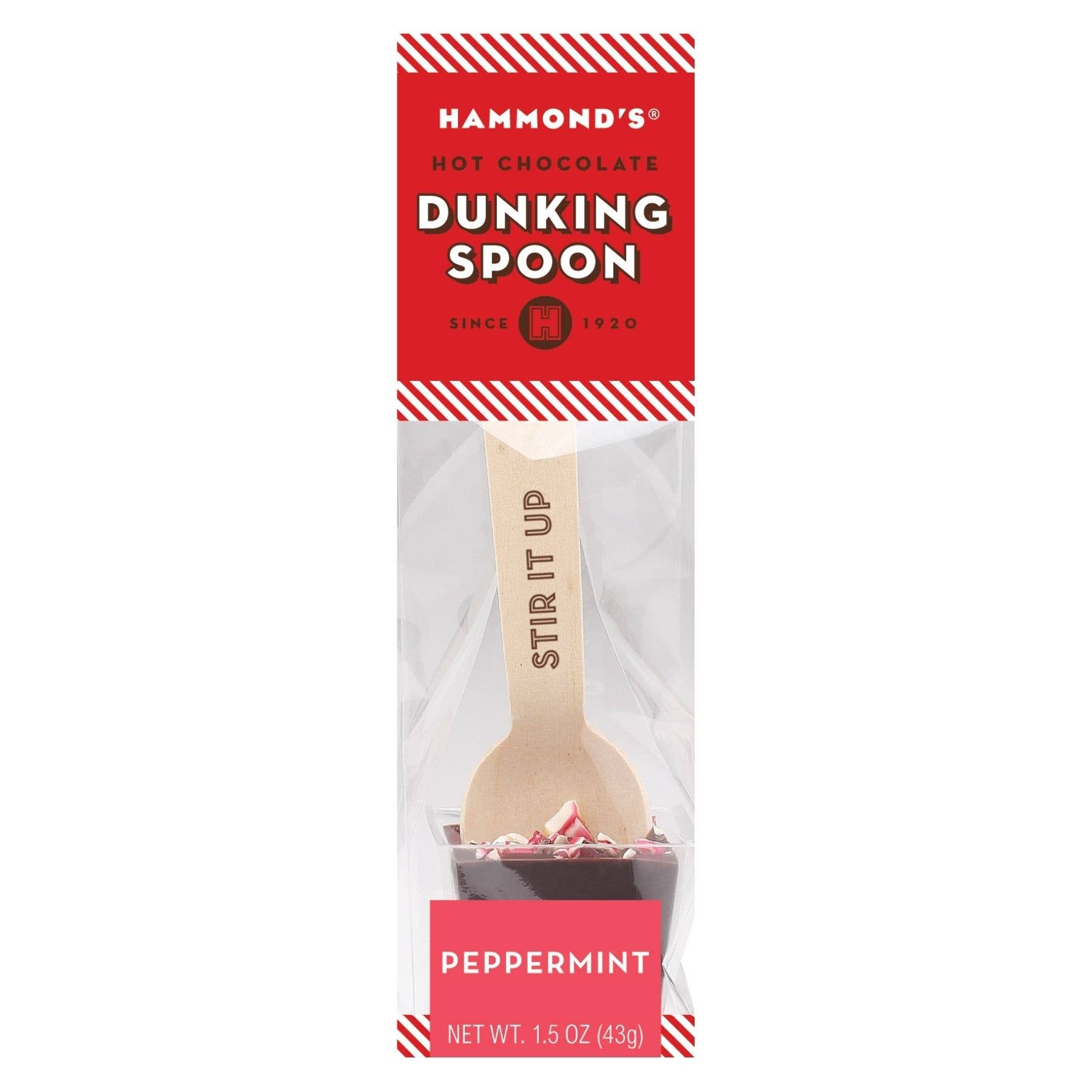 Hammond's Candies - Peppermint Dark Chocolate Dunking Spoon 1.5oz
