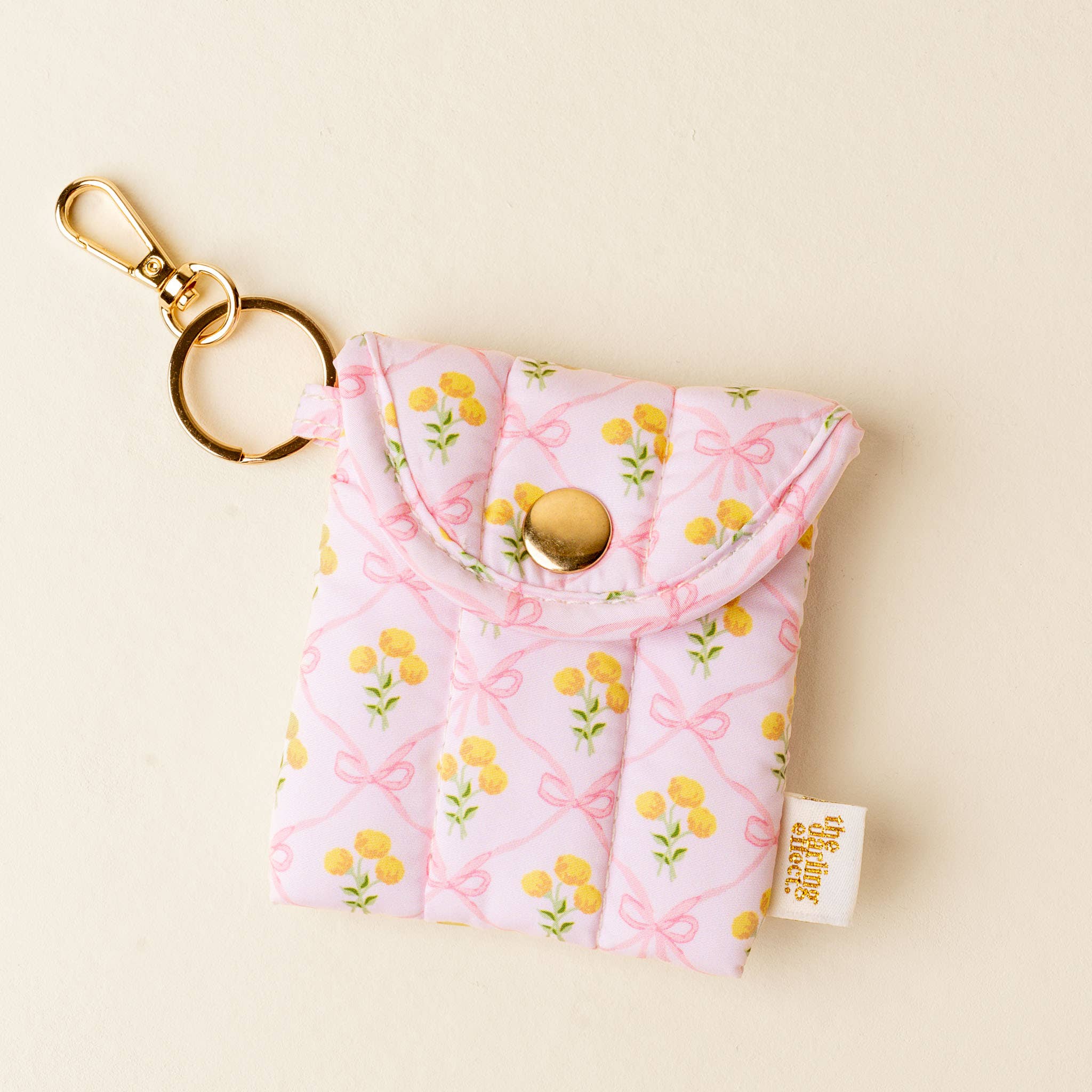 The Darling Effect - Puffy Earbud Case Keychain-Marigold Lane Pink