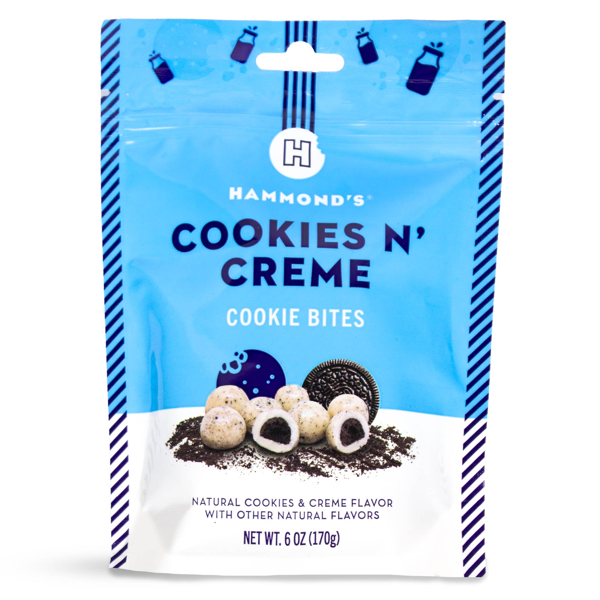 Hammond's Candies - Cookie Bites - Cookies N' Creme - 6 oz Resealable Bag