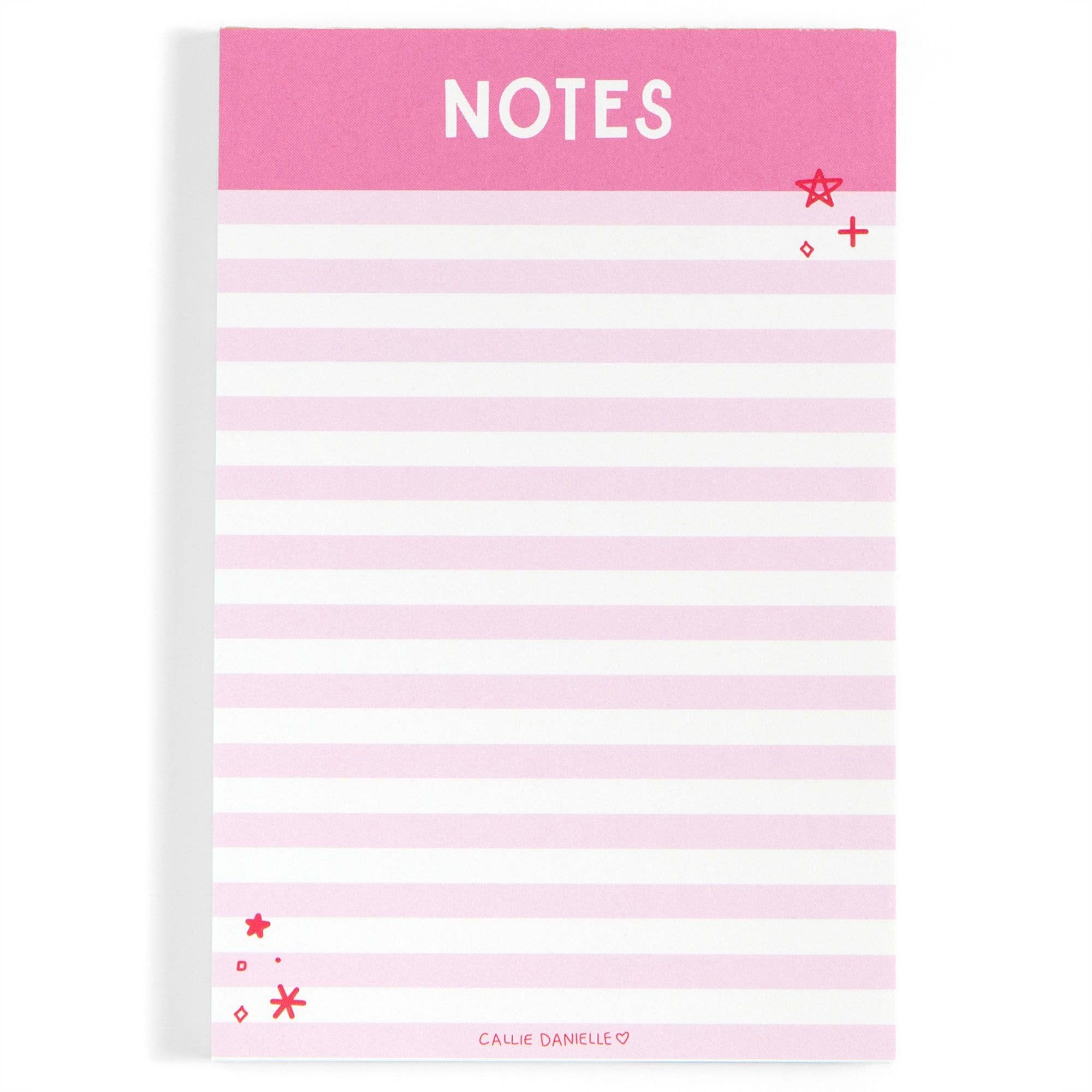 Callie Danielle - Pink Striped 4x6 Notepad