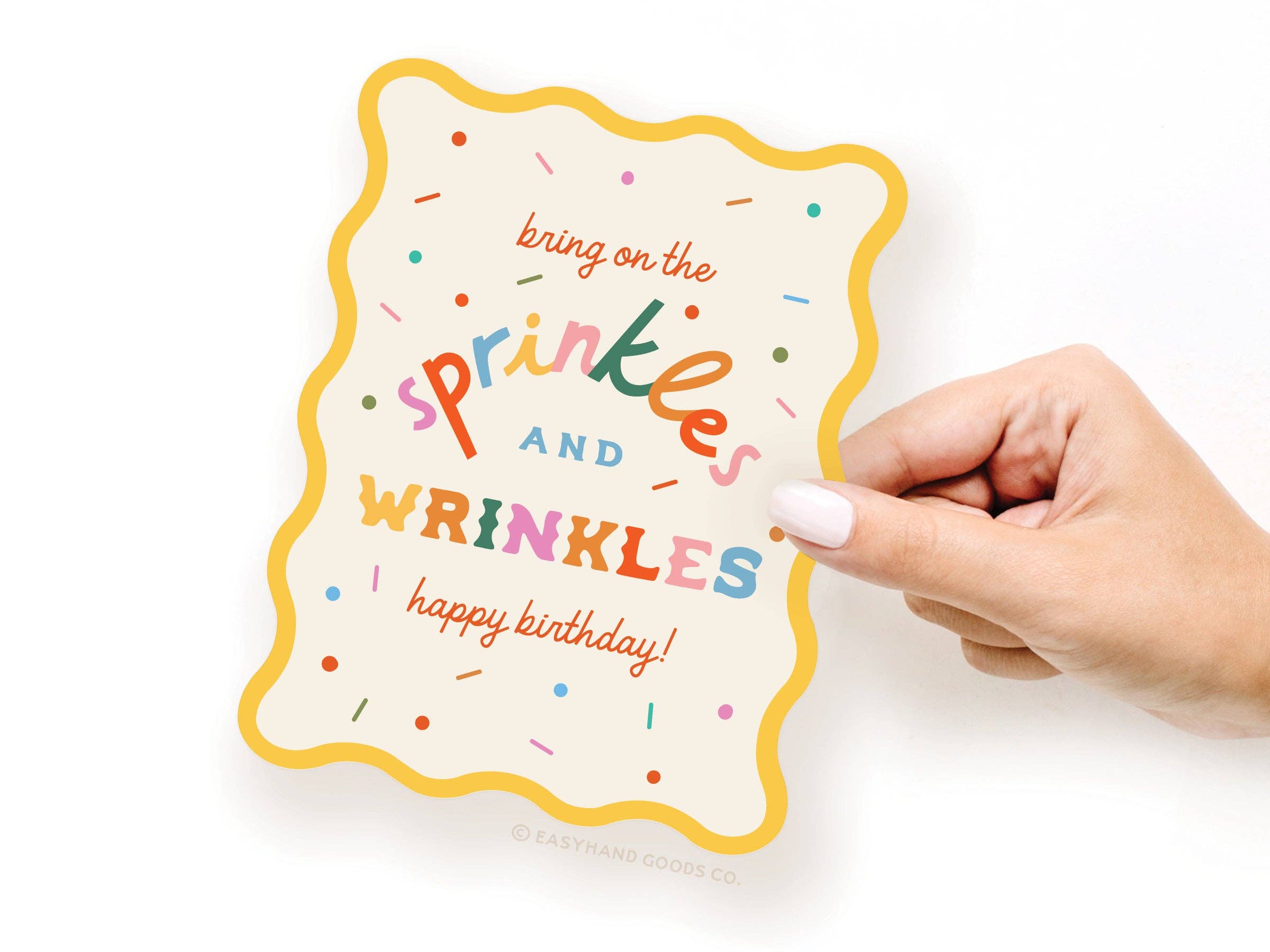 Easyhand Goods Co. - Sprinkles and Wrinkles Wavy Die Cut Notecard