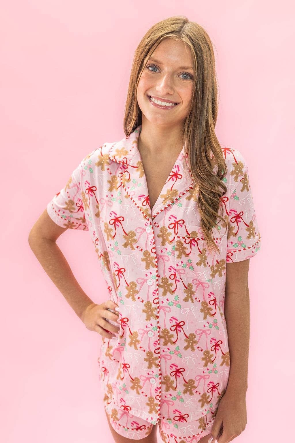 Rock Paper Scissors - Gingerbread Bows - Christmas Sweets Pajama Set