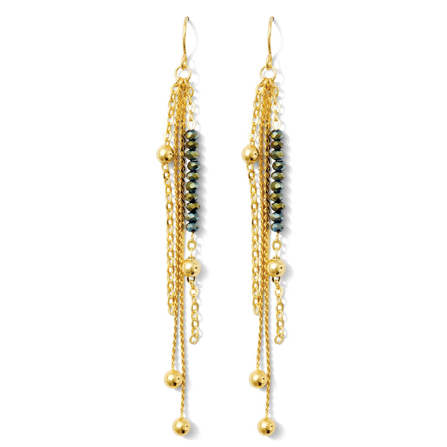 Splendid Iris - SALE - Long Earring with a Pop of Color