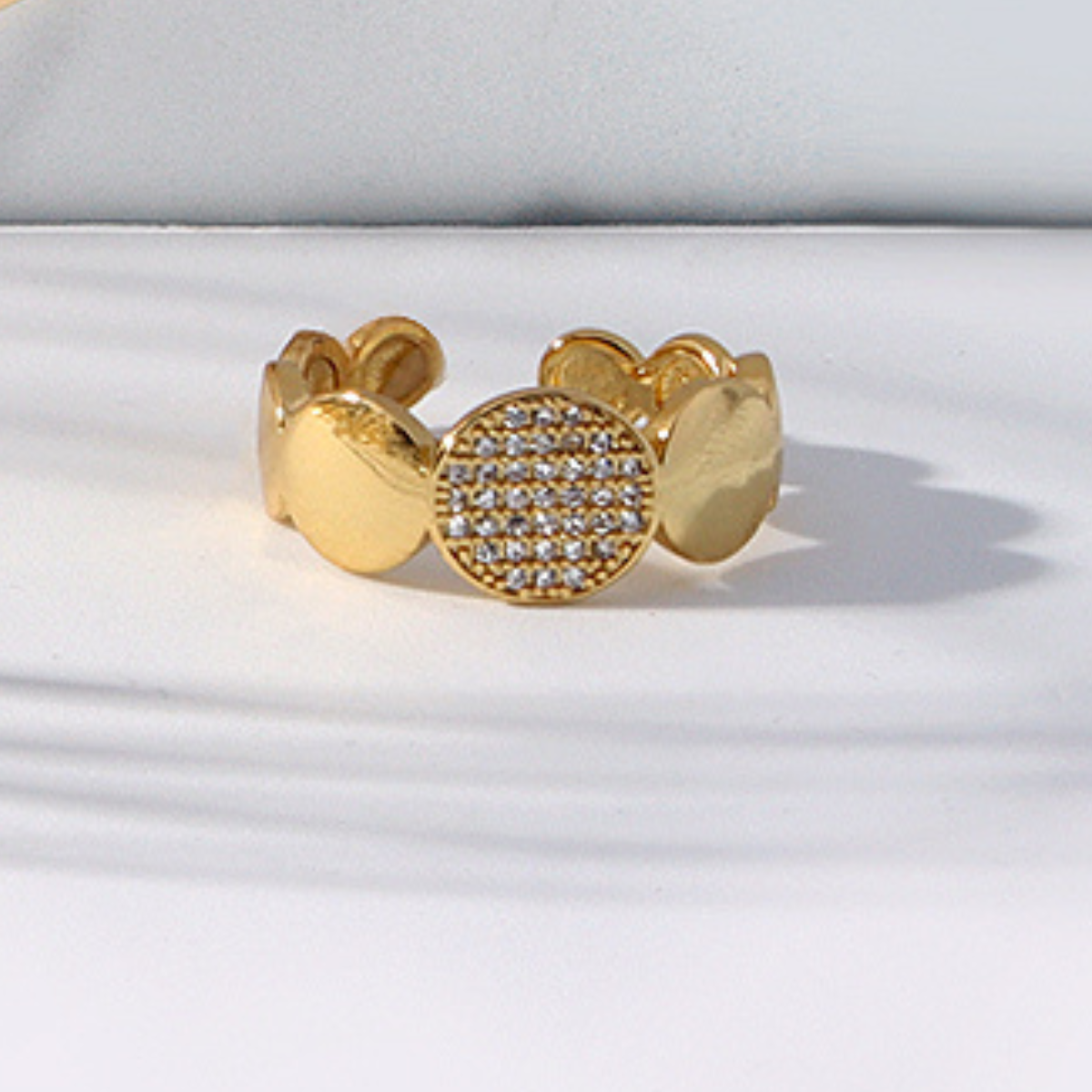 Splendid Iris - SALE - Stand Out Pave Circle Ring