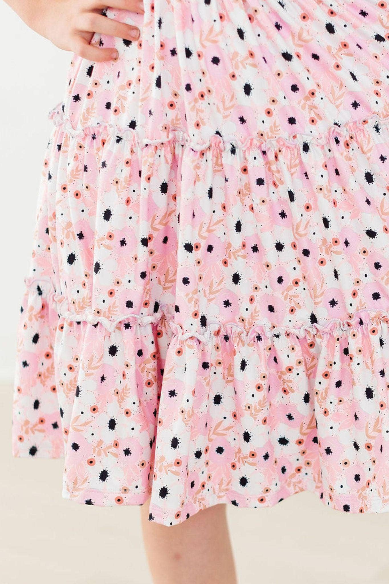 Mila & Rose - Whimsical Wildflowers Smocked Ruffle Dress