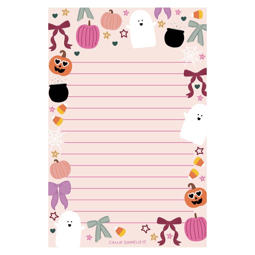 Callie Danielle - Halloween & Coquette Bows 4x6 Lined Notepad