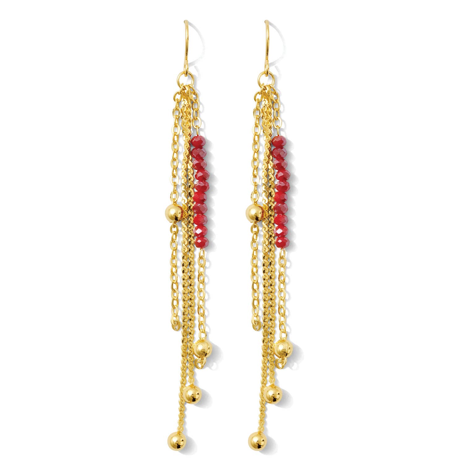 Splendid Iris - SALE - Long Earring with a Pop of Color