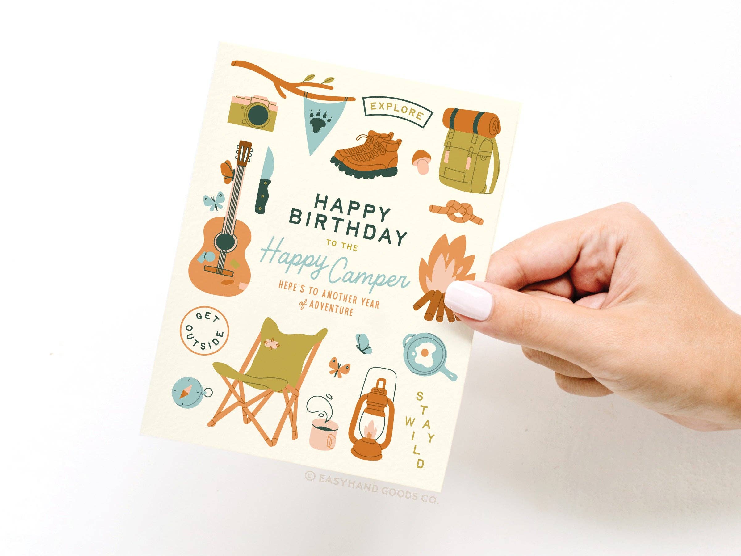 Easyhand Goods Co. - Happy Birthday to the Happy Camper Greeting Card