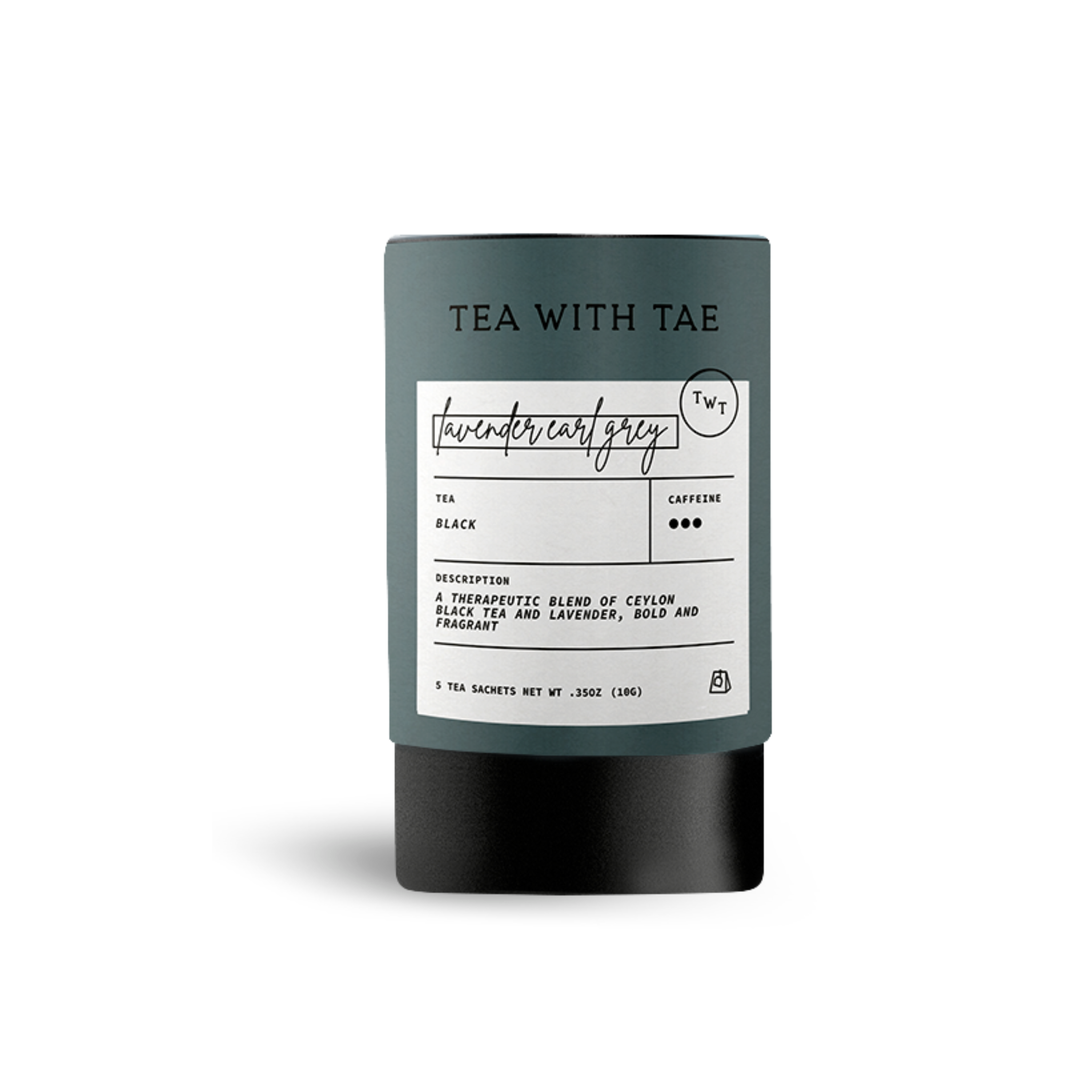 Tea with Tae - Lavender Earl Grey Black Tea Mini Tea Tube Gift (5 tea bags)