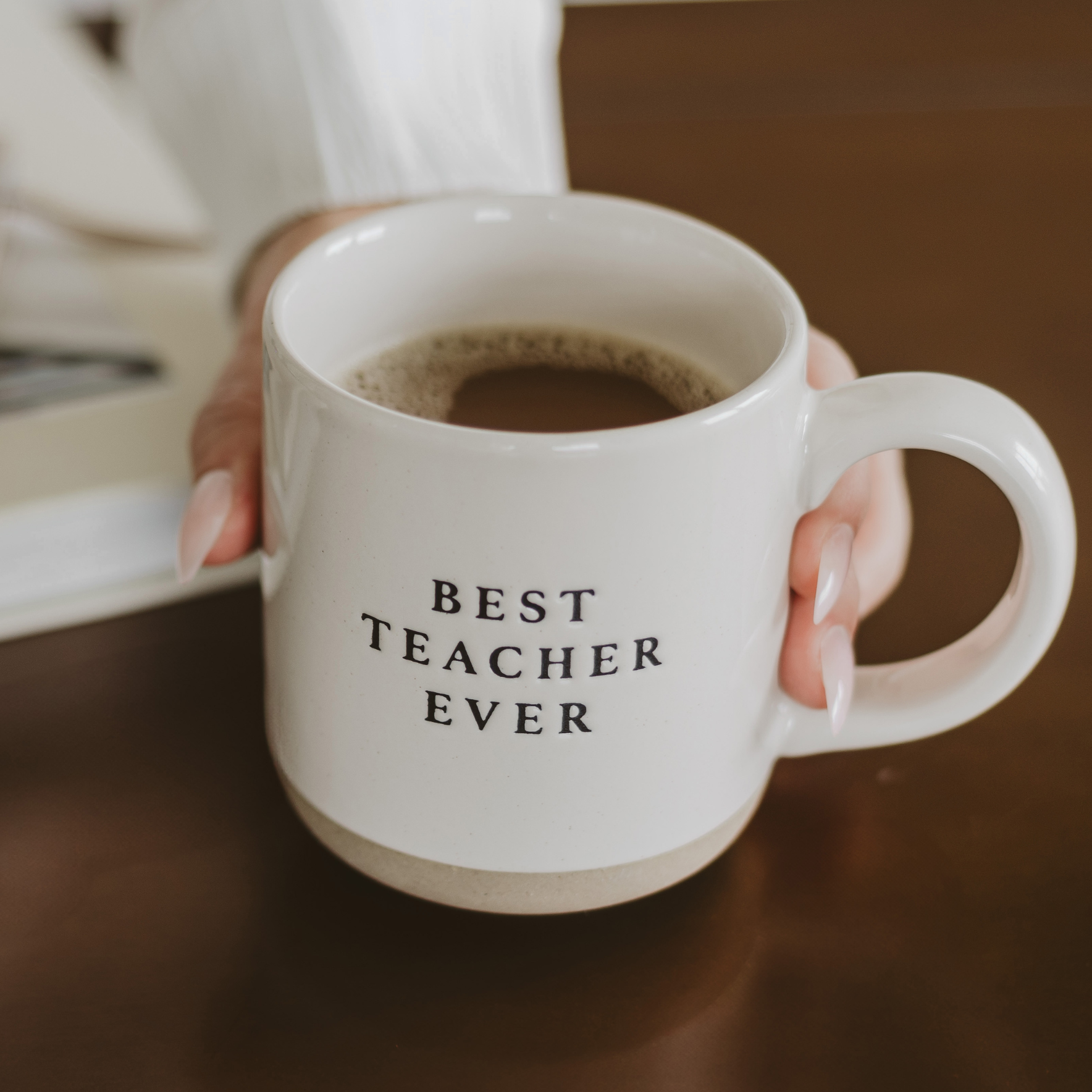 Sweet Water Decor - Best Teacher Ever Stoneware Coffee Mug - Teacher Gifts