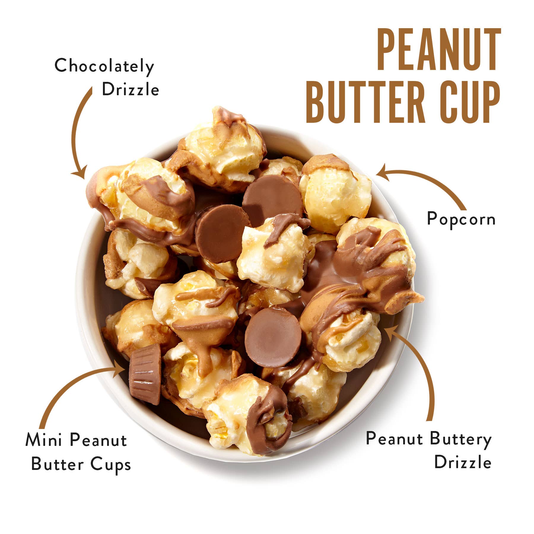 Funky Chunky - Peanut Butter Cup | Caramel Corn Chocolate Popcorn | bags