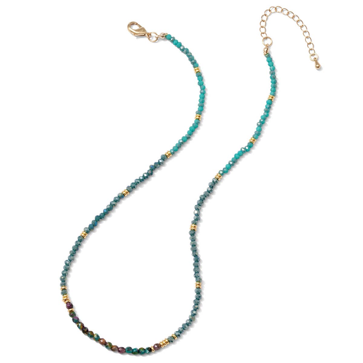 Splendid Iris - SALE - Short Stone Accented Necklace