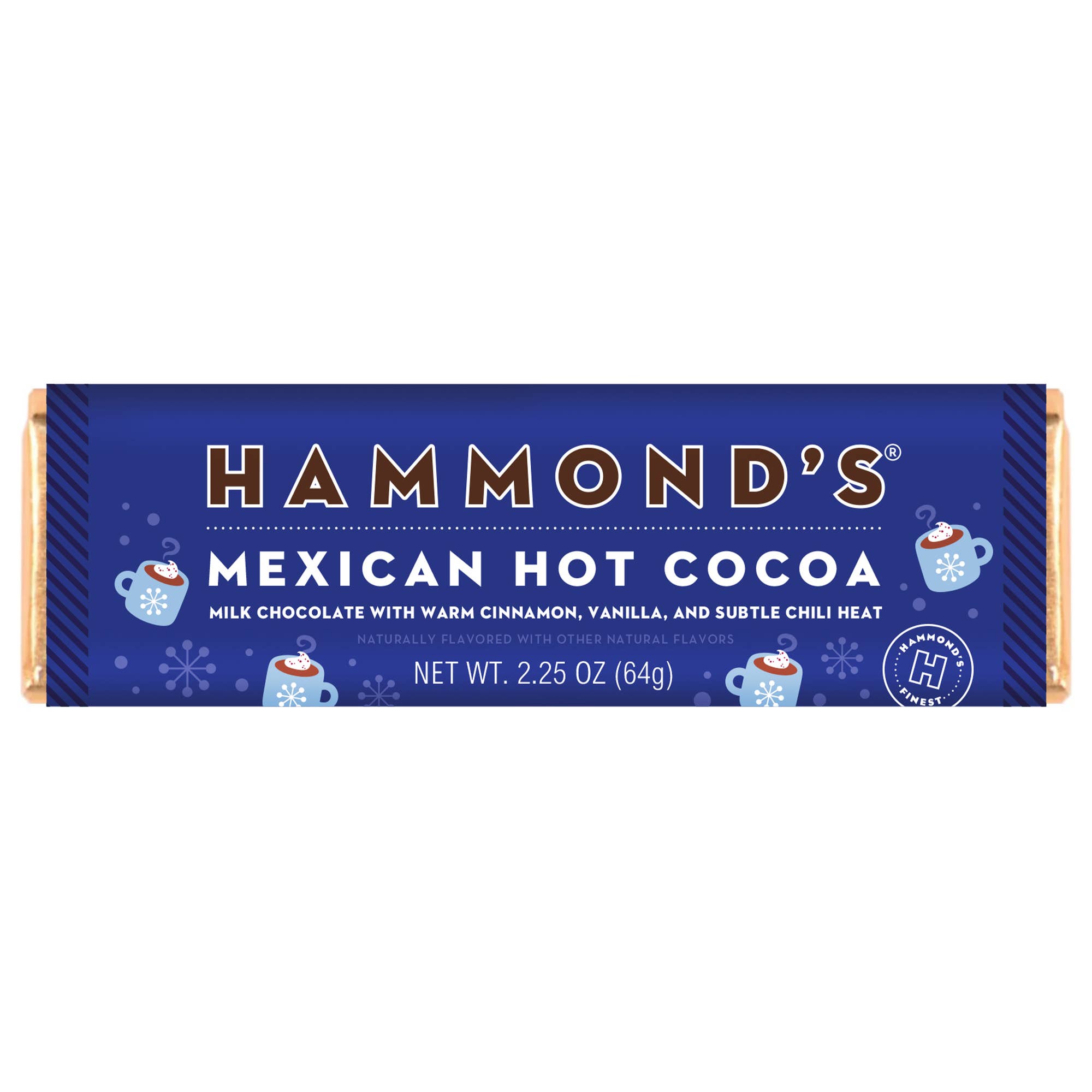 Hammond's Candies - Candy Bar - Milk Chocolate - Mexican Hot Cocoa - 2.25 oz