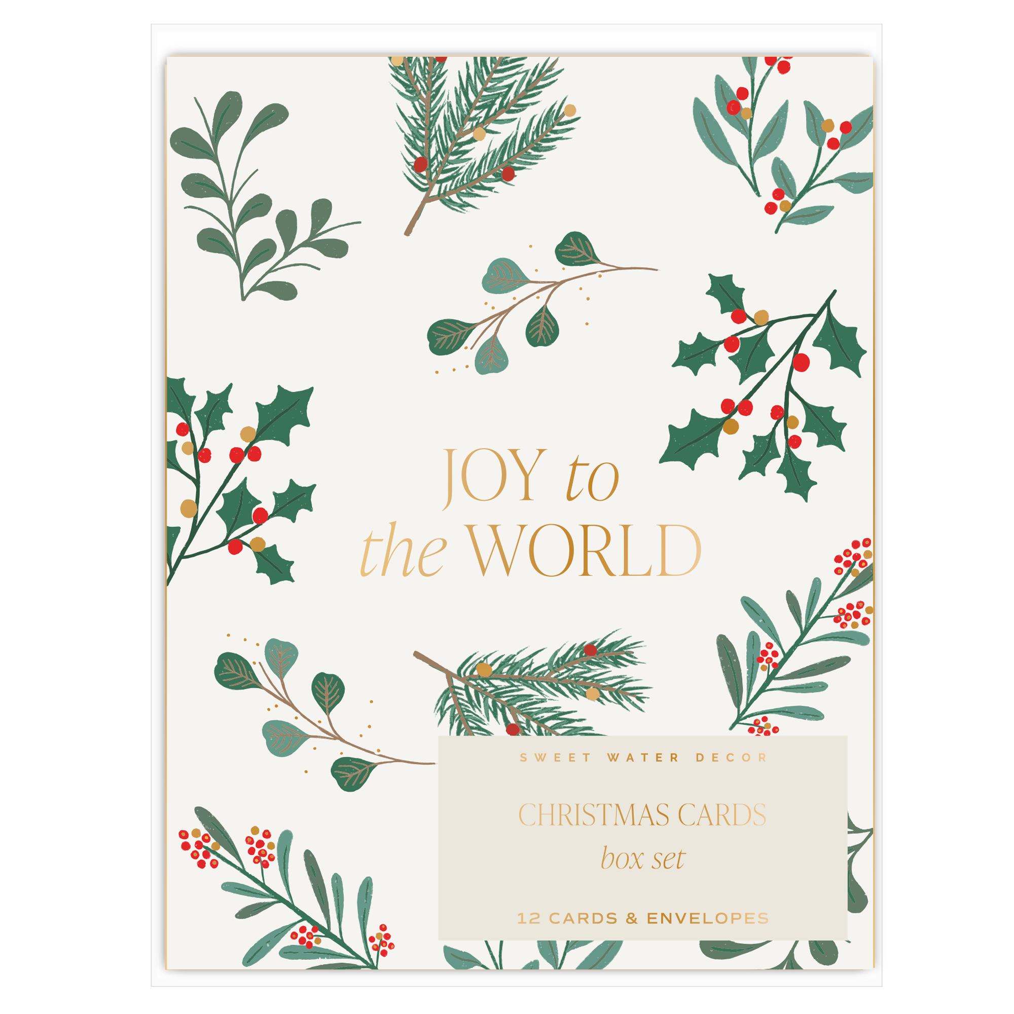 Sweet Water Decor - Assorted Holiday Cards Boxed Set - Christmas Cards