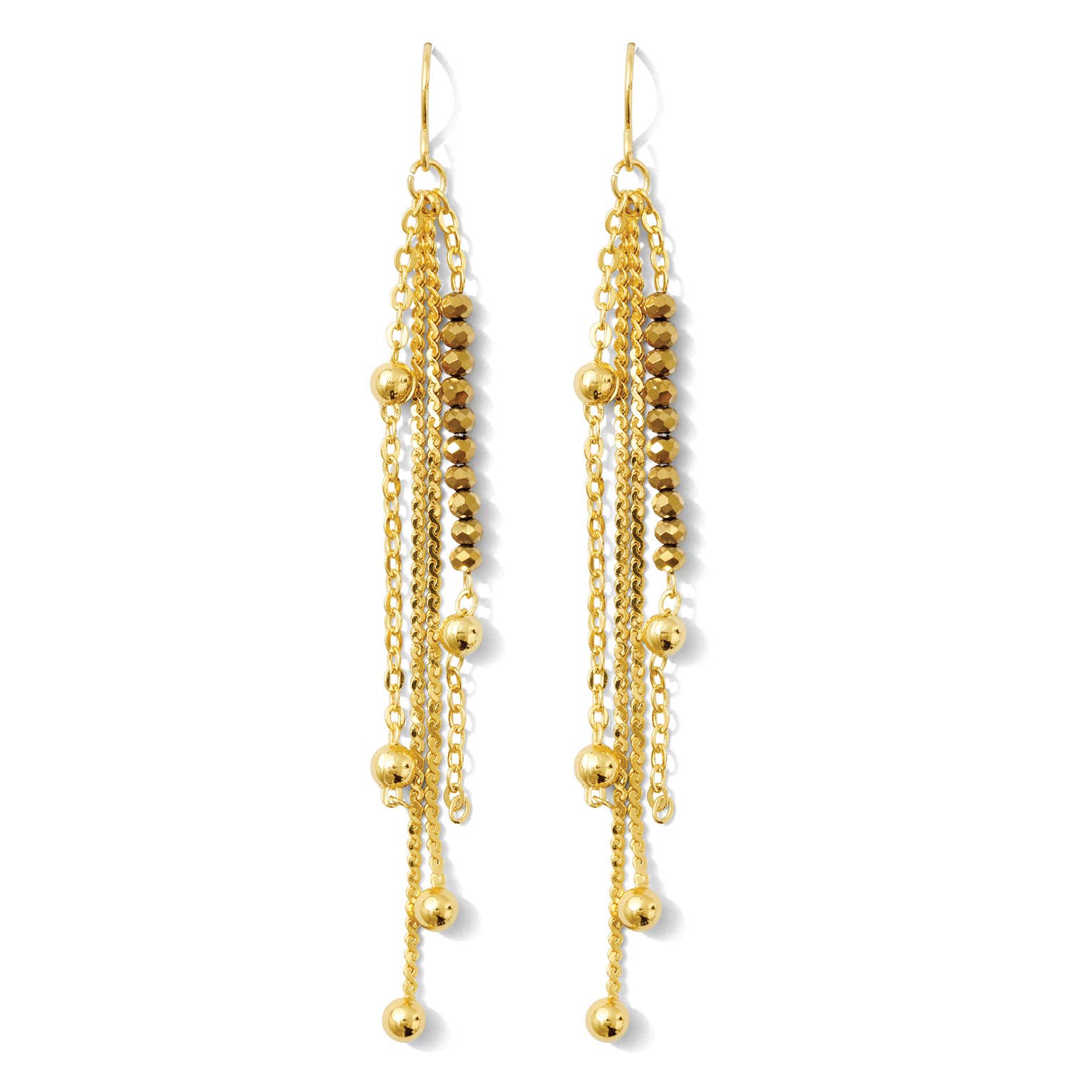 Splendid Iris - SALE - Long Earring with a Pop of Color