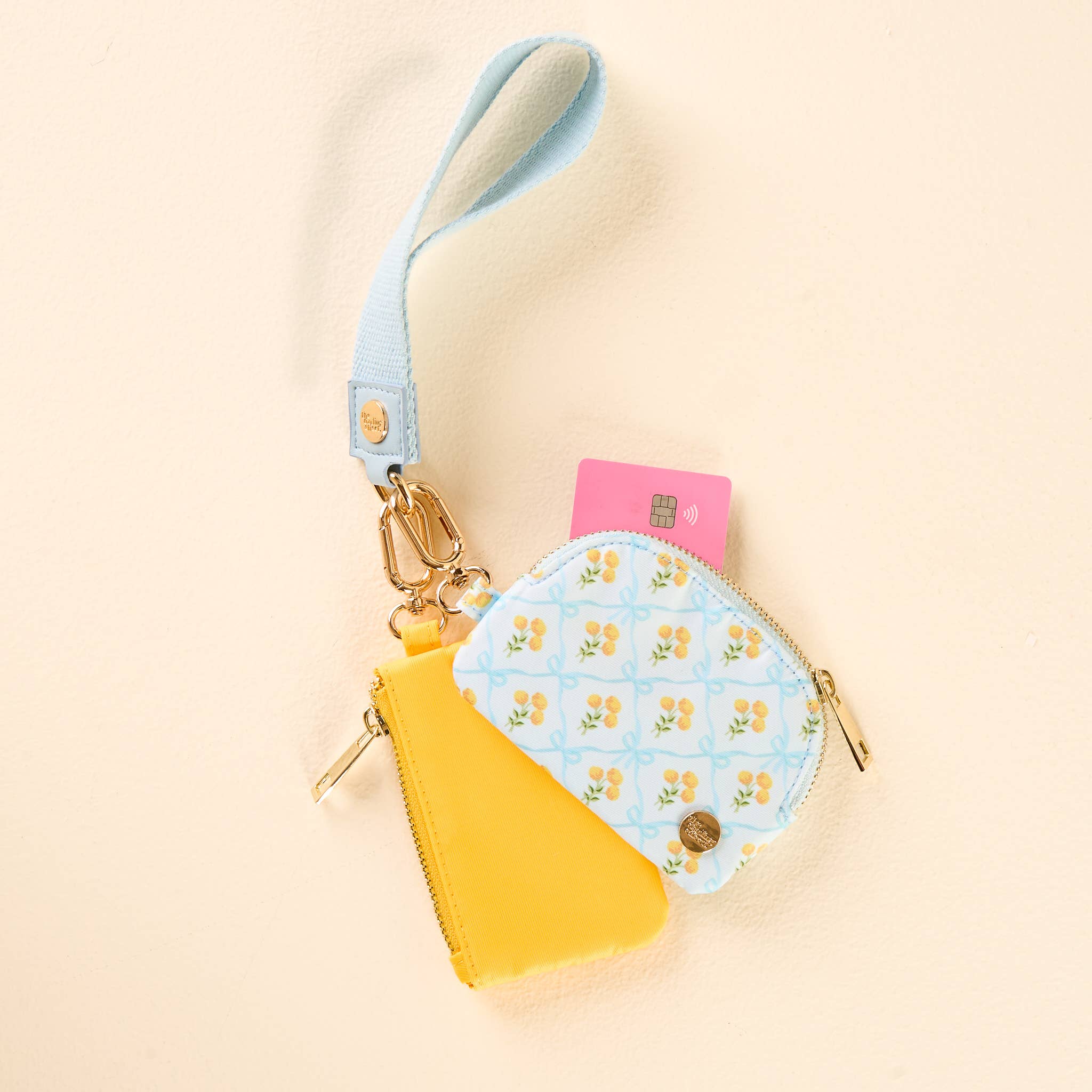 The Darling Effect - Dynamic Duo Pouch Wristlet-Marigold Lane Blue
