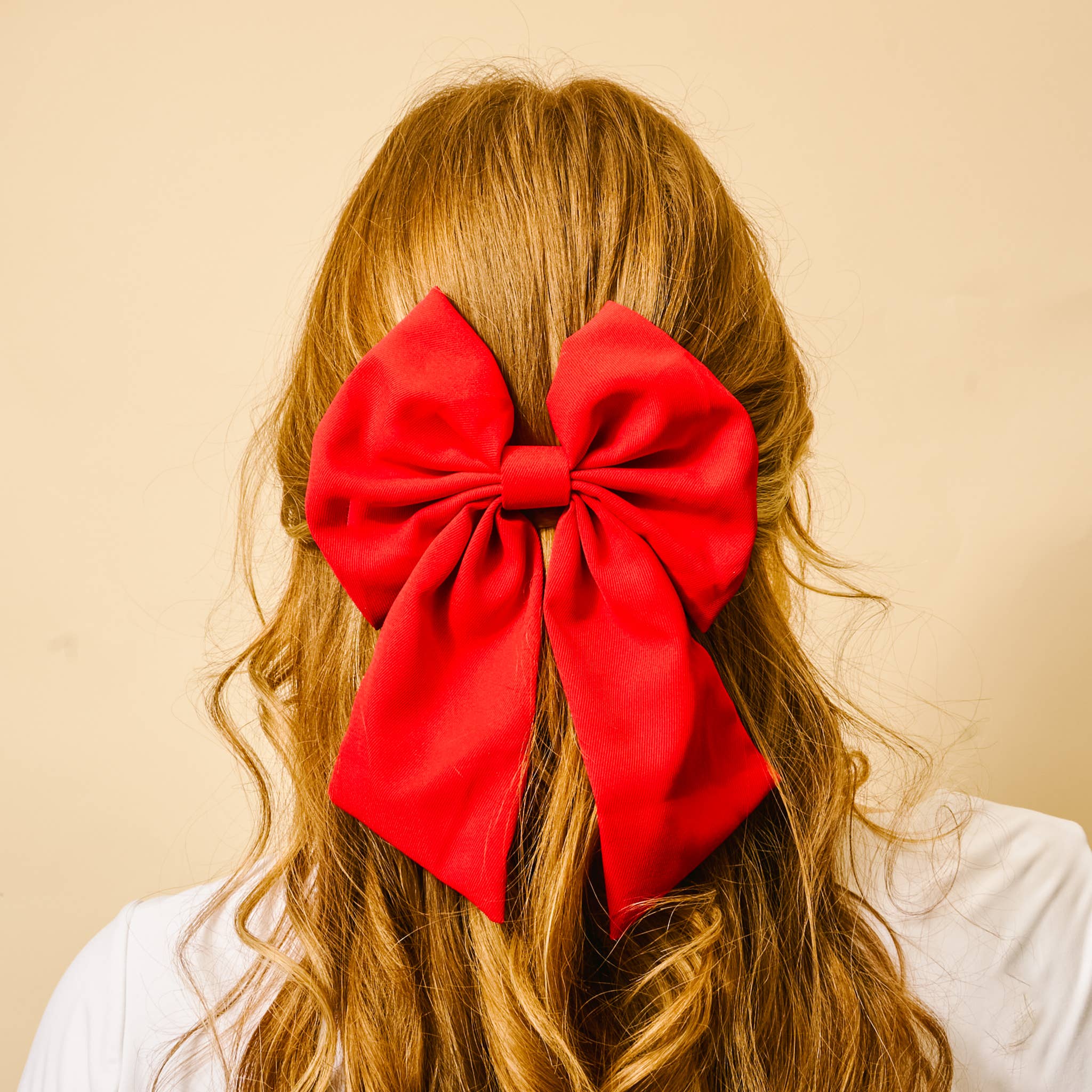 The Darling Effect - Classic Hair Bow-Red