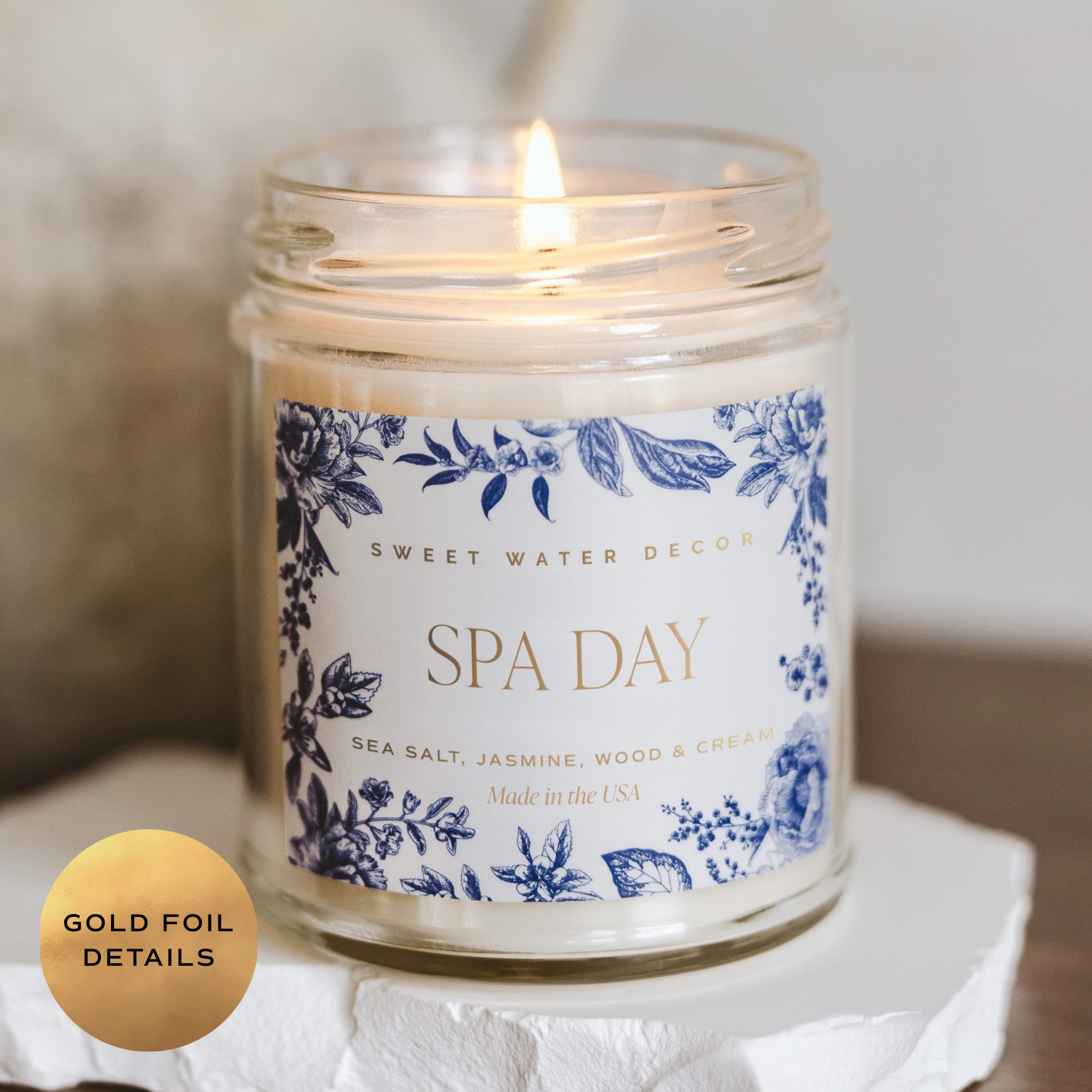 Sweet Water Decor - Spa Day 9 oz Soy Candle - Home Decor & Gifts